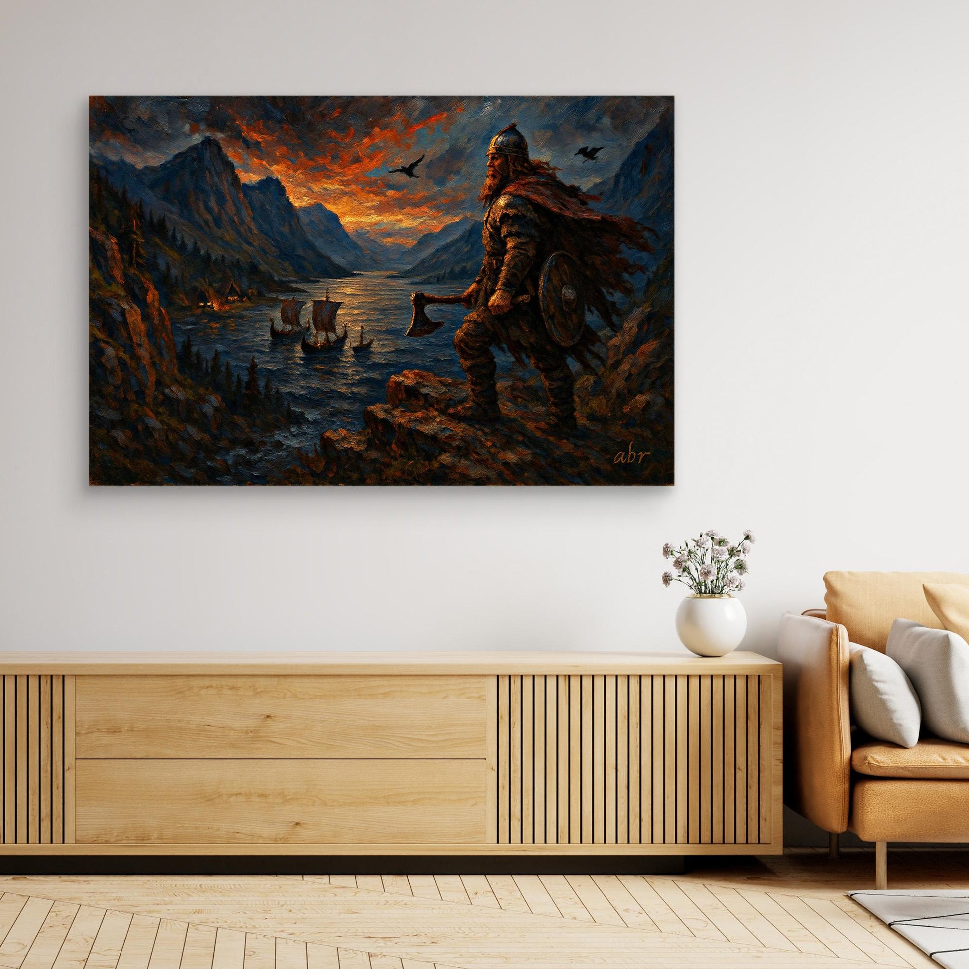 Viking Warrior Canvas Wall Art