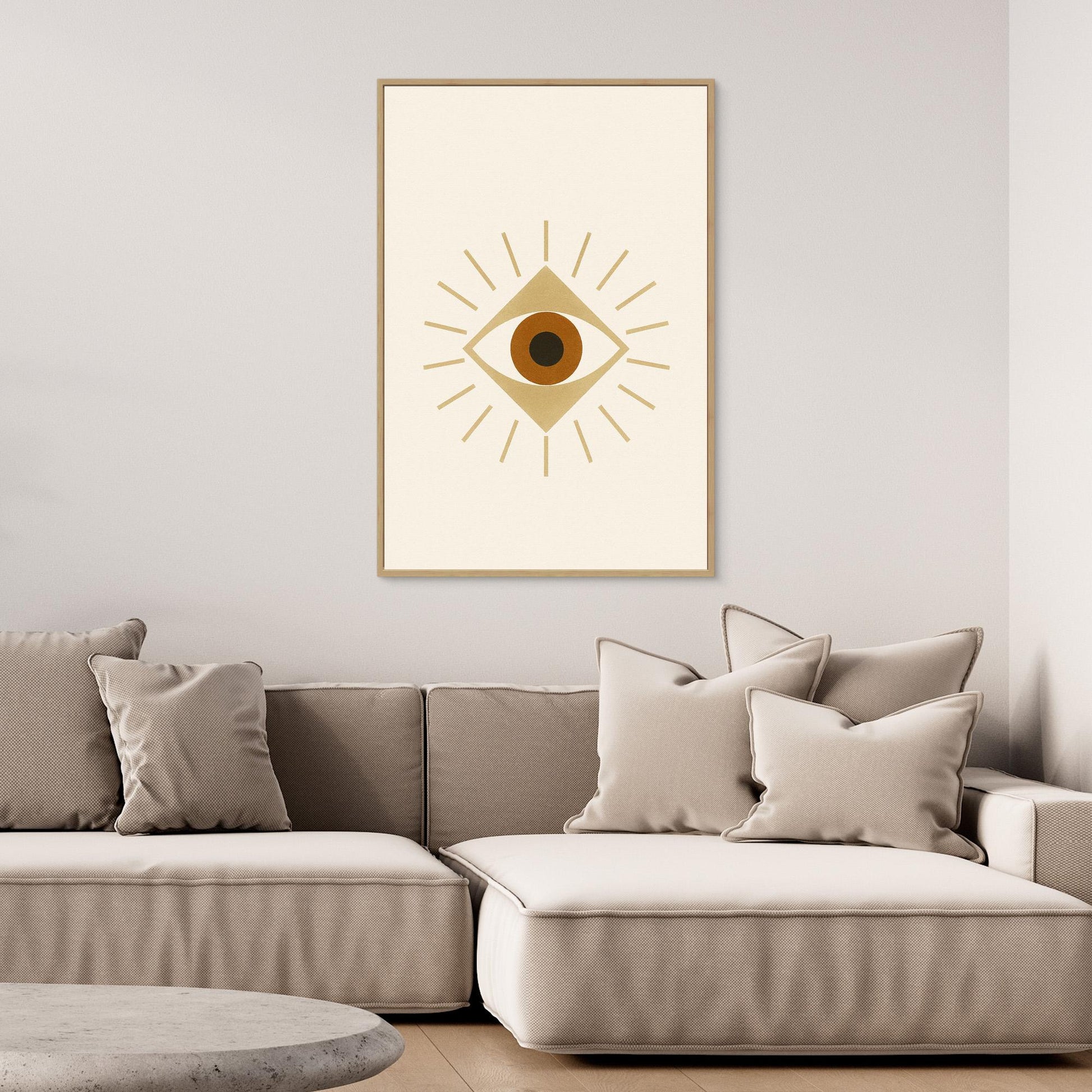 The All-Seeing Eye – Minimalist Spiritual Canvas Wall Art