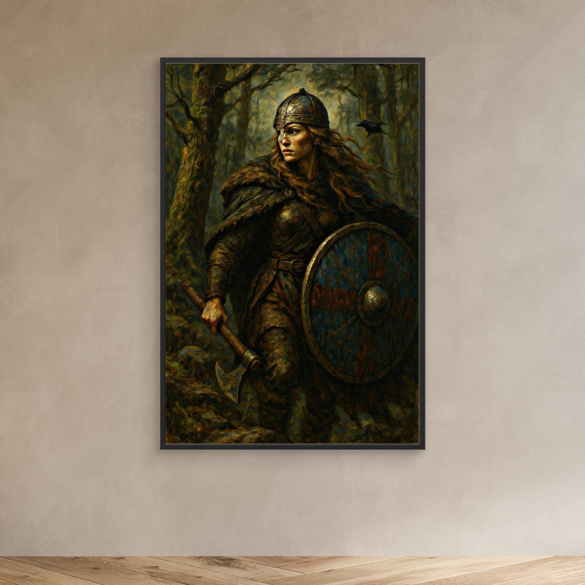 Viking Shieldmaiden Canvas Wall Art