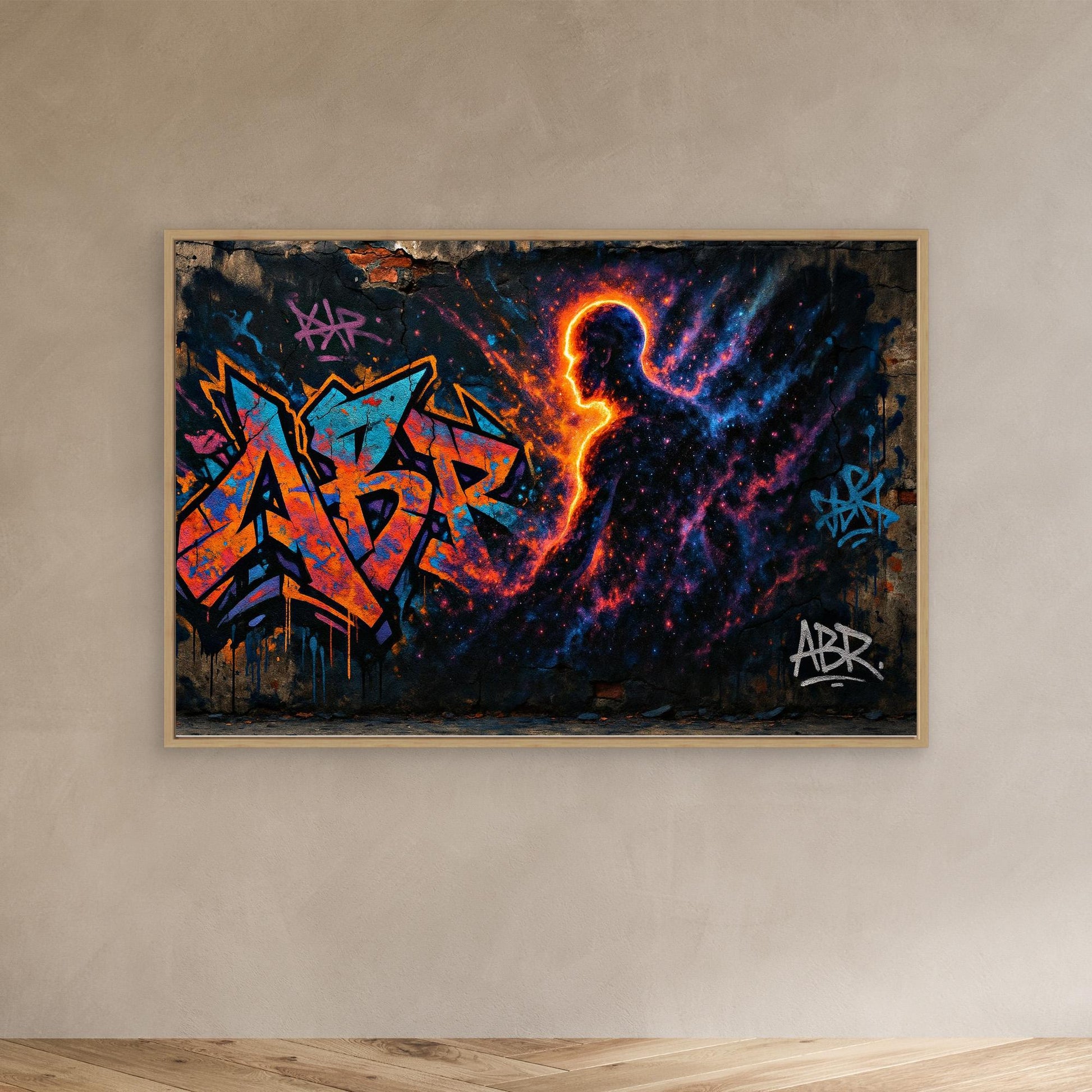 Galactic Silhouette Canvas Wall Art 