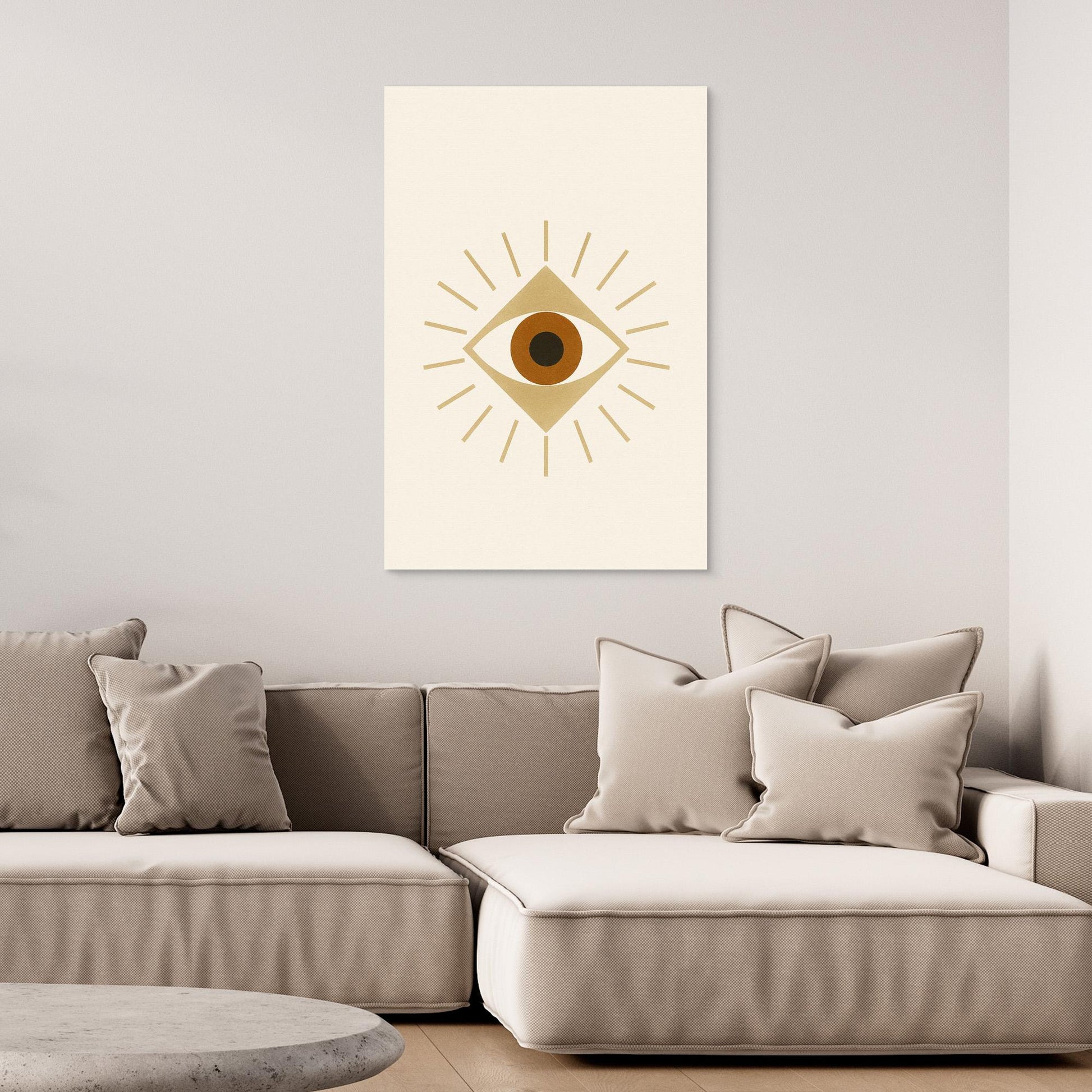 The All-Seeing Eye – Minimalist Spiritual Canvas Wall Art