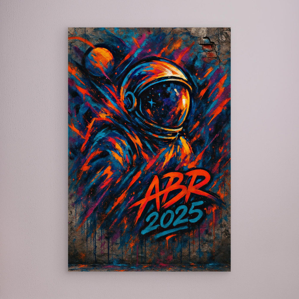 Graffiti Astronaut Canvas Wall Art – Space Street Style Print