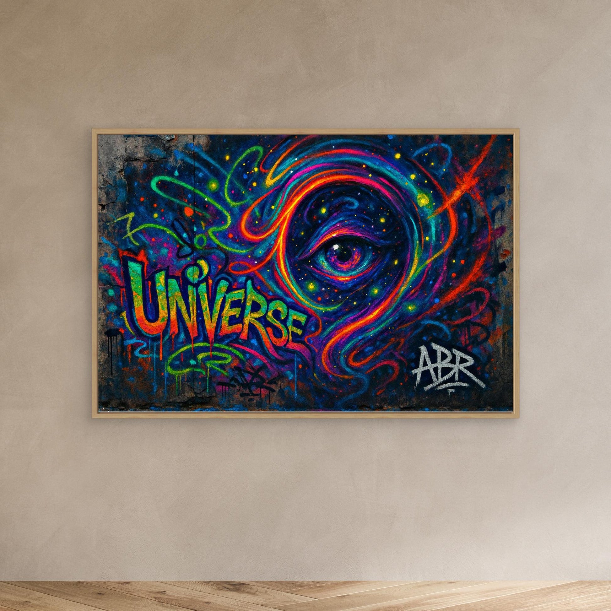 Cosmic Eye Graffiti Canvas Wall Art