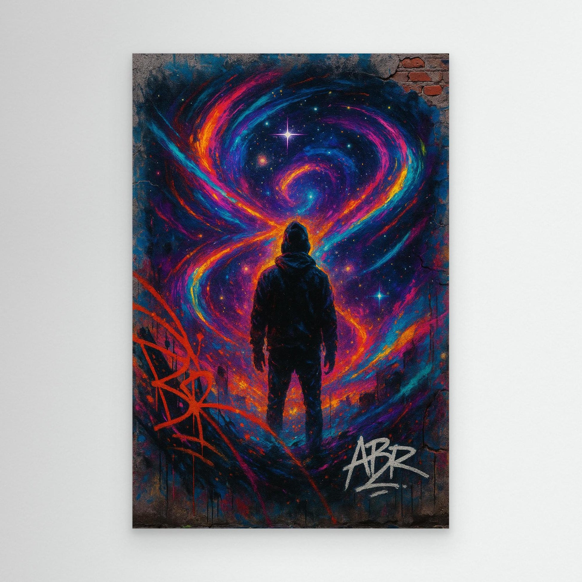 Galaxy Silhouette Canvas Wall Art – Urban Psychedelic Style