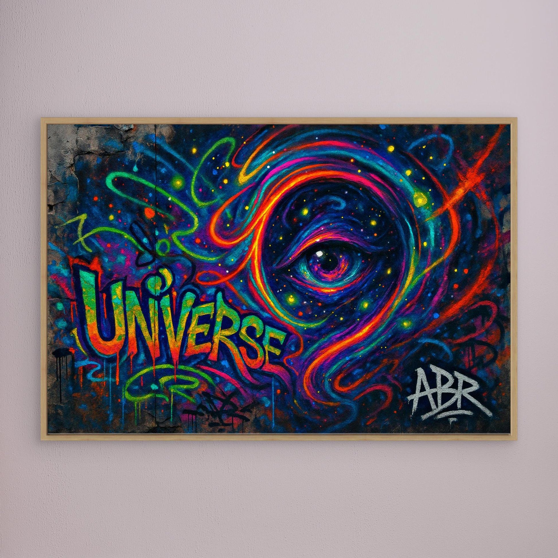 Cosmic Eye Graffiti Canvas Wall Art