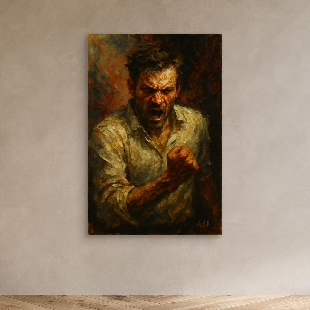 Powerful Male Portrait Canvas Wall Art Print
