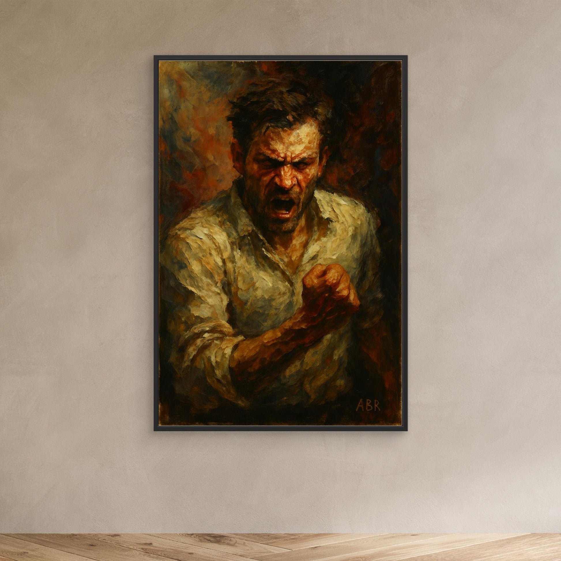 Powerful Male Portrait Canvas Wall Art Print