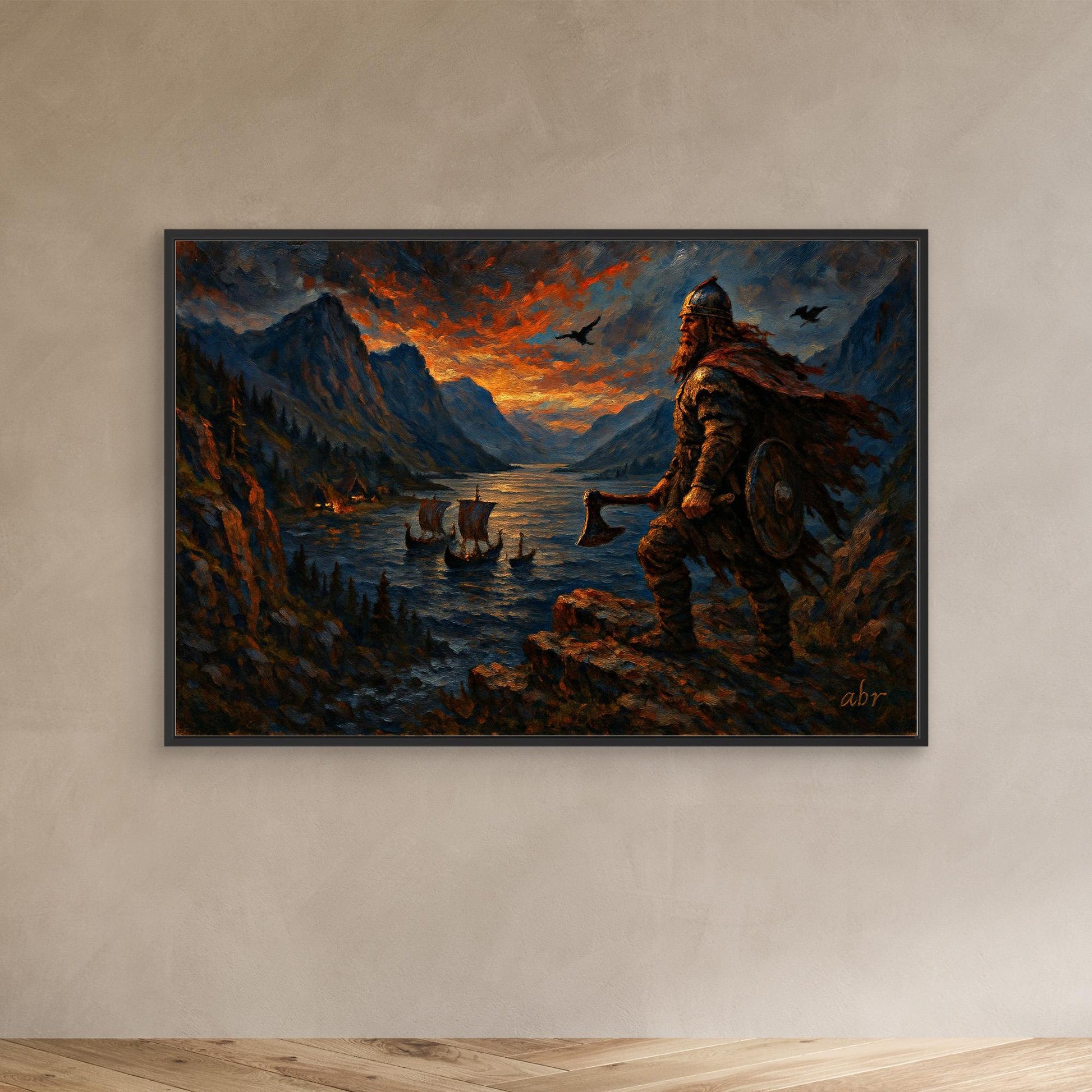 Viking Warrior Canvas Wall Art