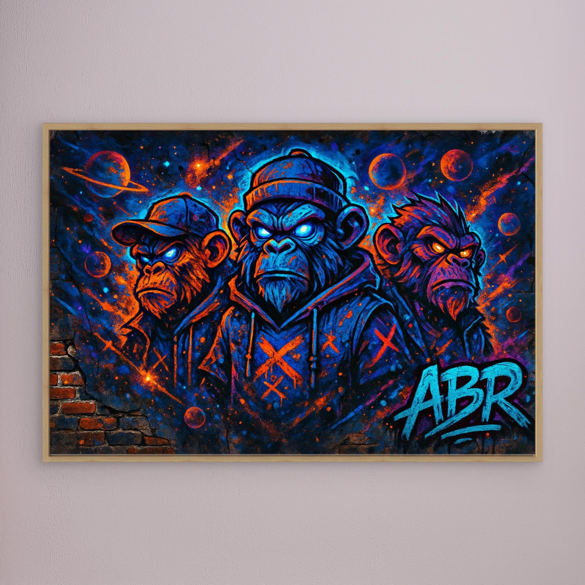 Space Ape Trio – Graffiti Canvas Wall Art