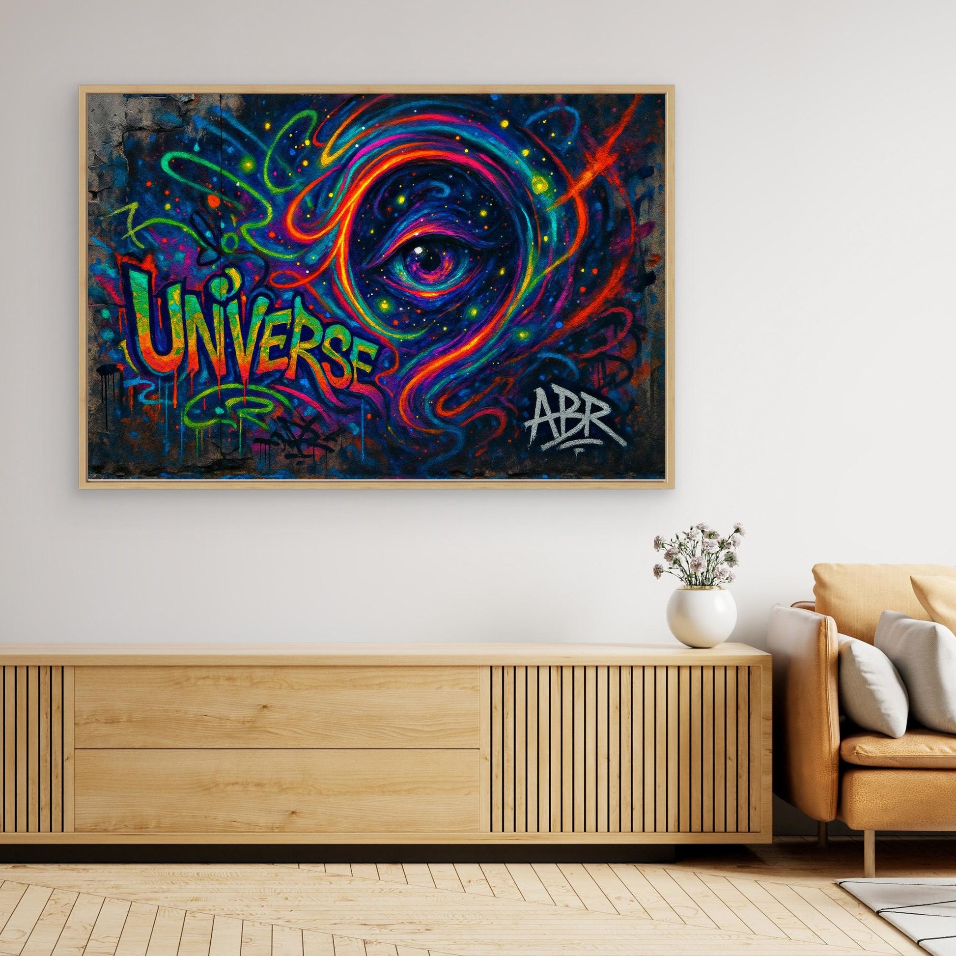 Cosmic Eye Graffiti Canvas Wall Art
