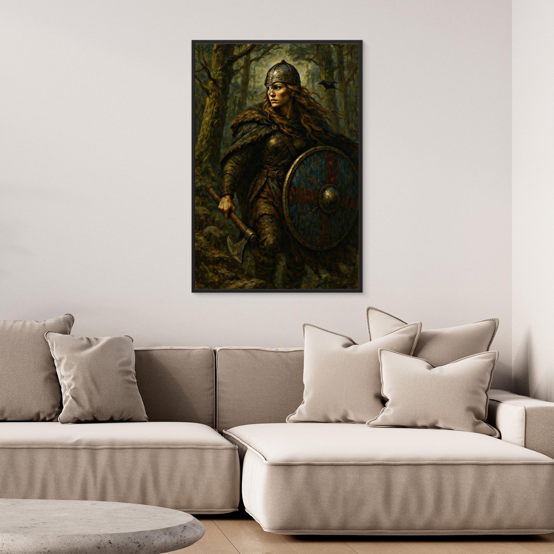 Viking Shieldmaiden Canvas Wall Art