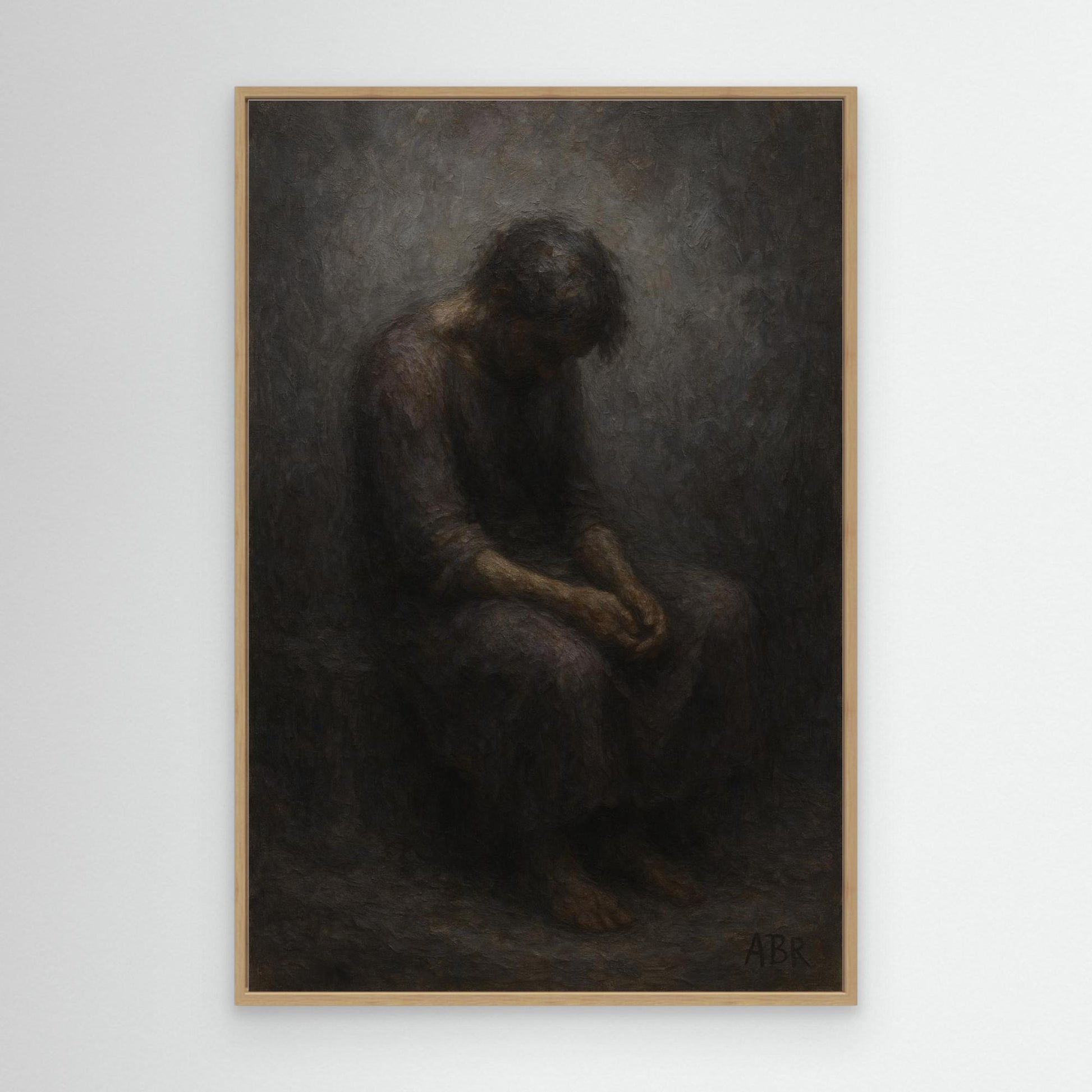 Melancholy Figurative Canvas Wall Art