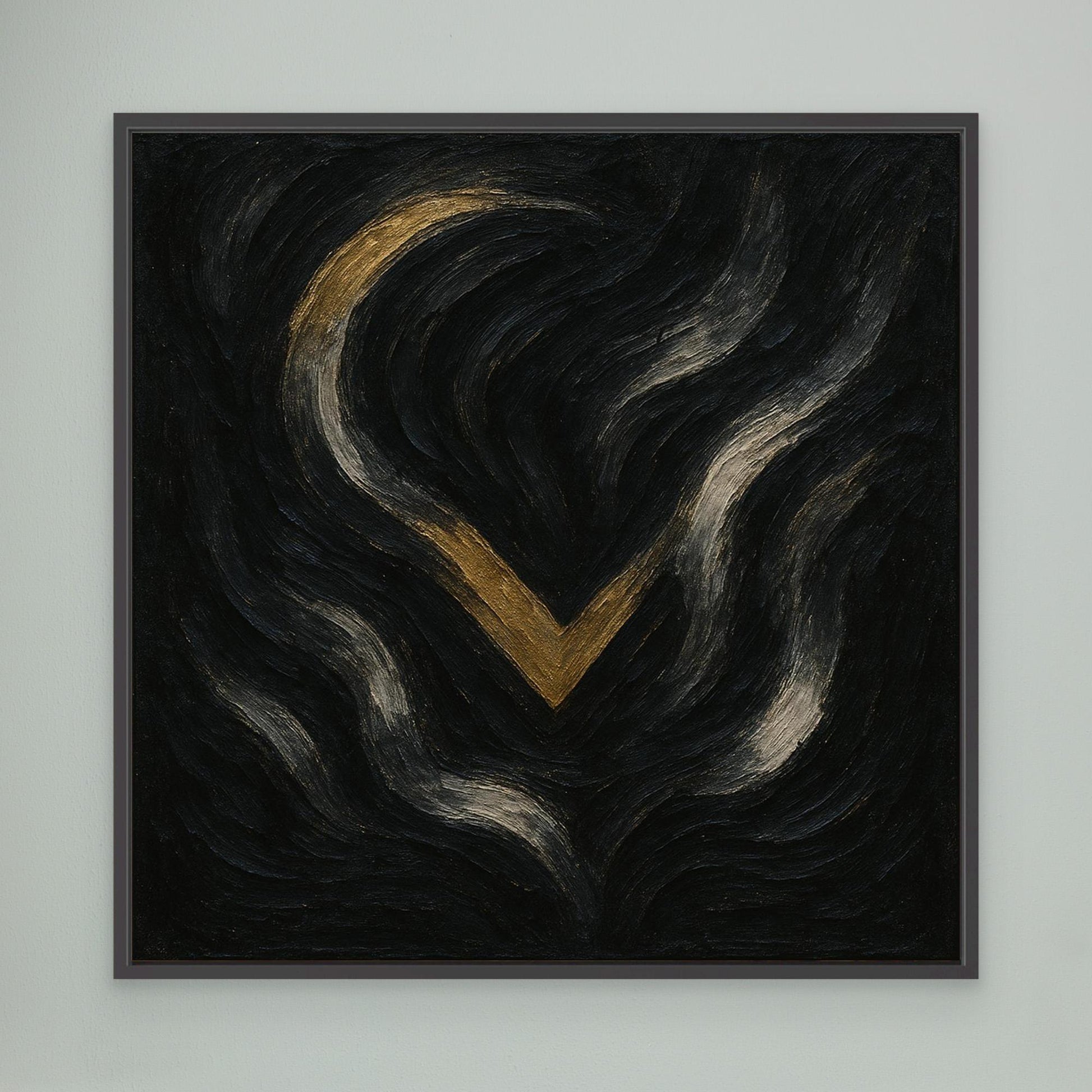 Abstract Golden Descent Canvas Wall Art