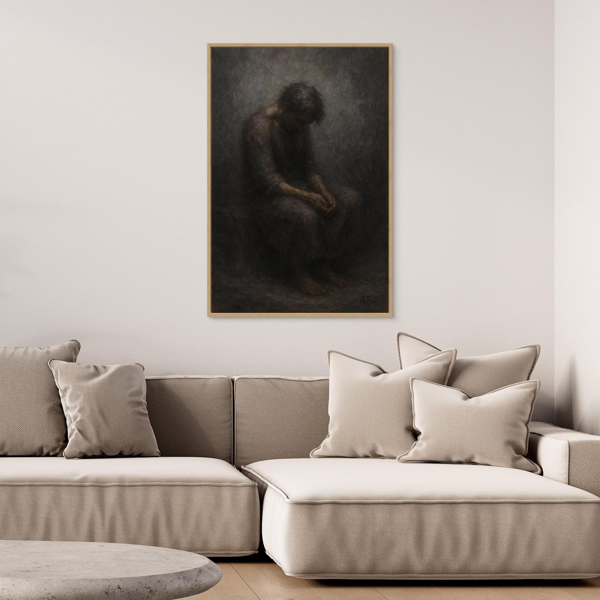Melancholy Figurative Canvas Wall Art