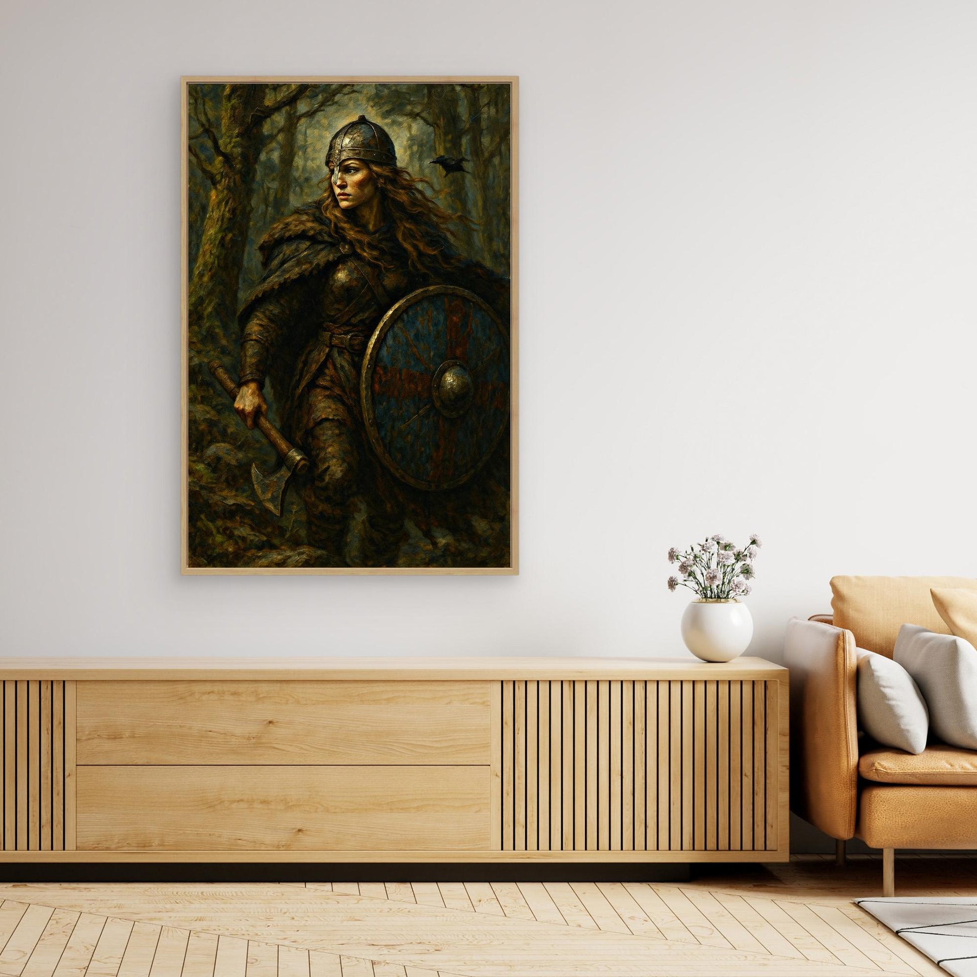 Viking Shieldmaiden Canvas Wall Art