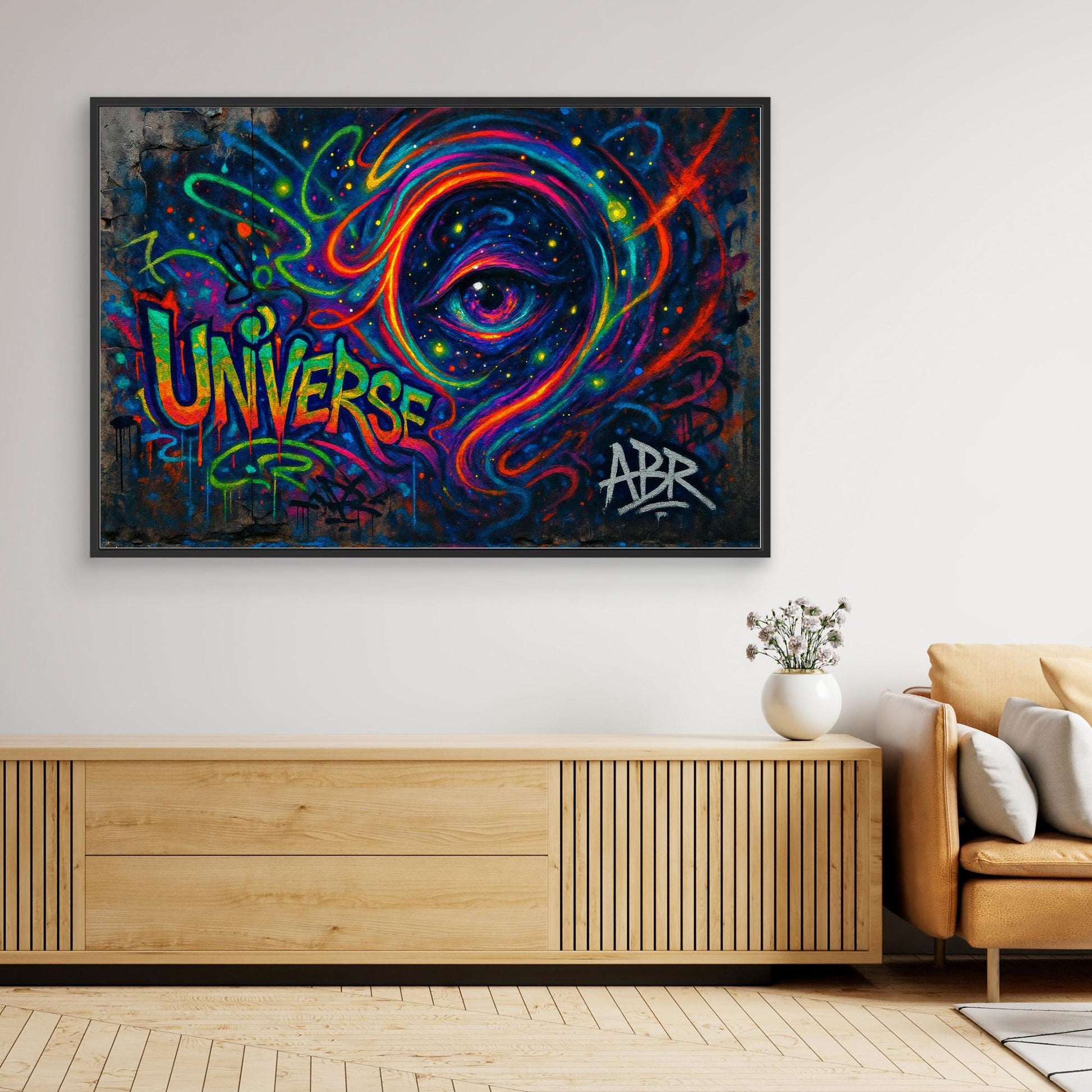 Cosmic Eye Graffiti Canvas Wall Art