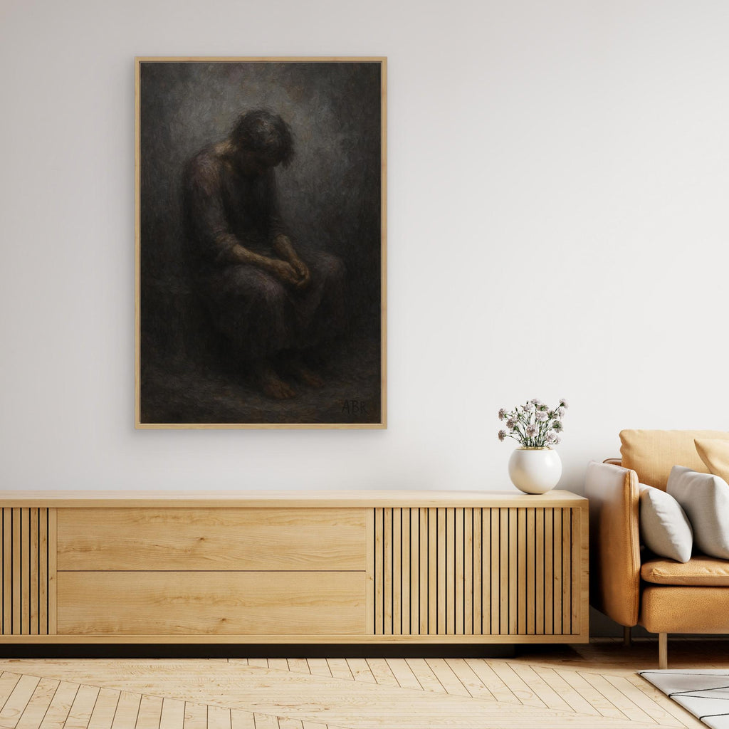 Melancholy Figurative Canvas Wall Art