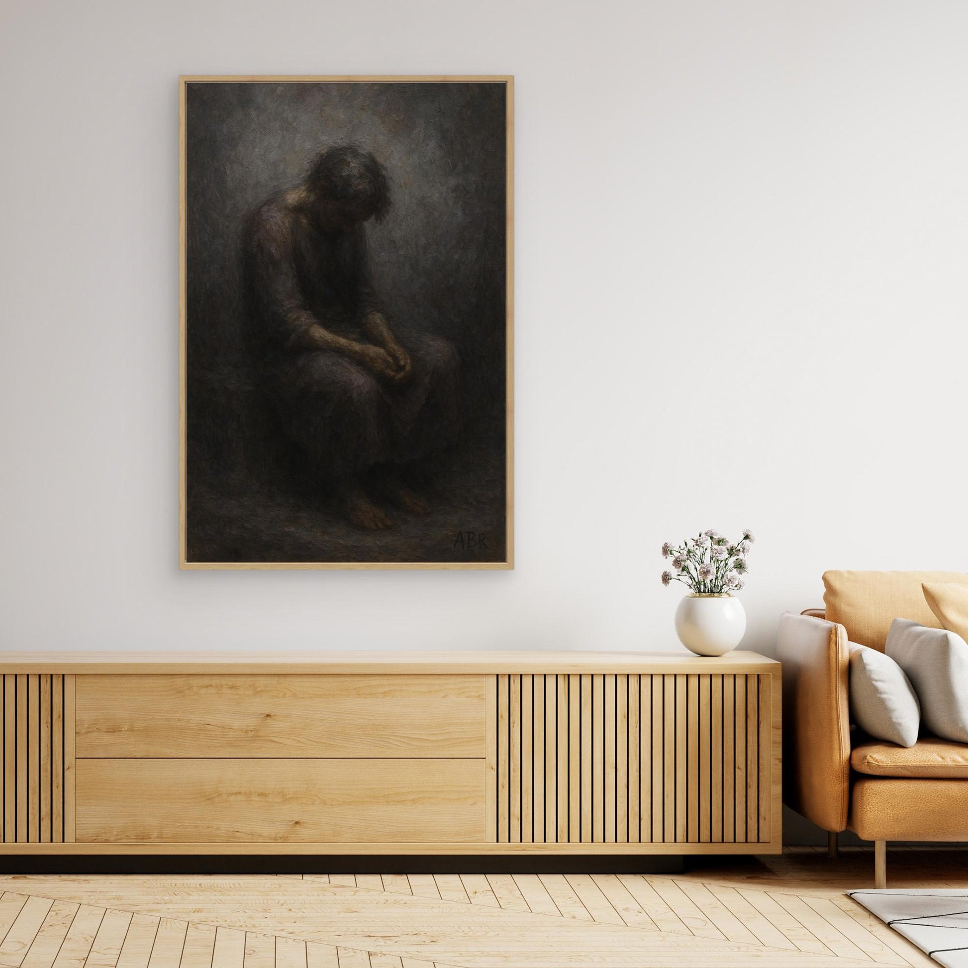 Melancholy Figurative Canvas Wall Art