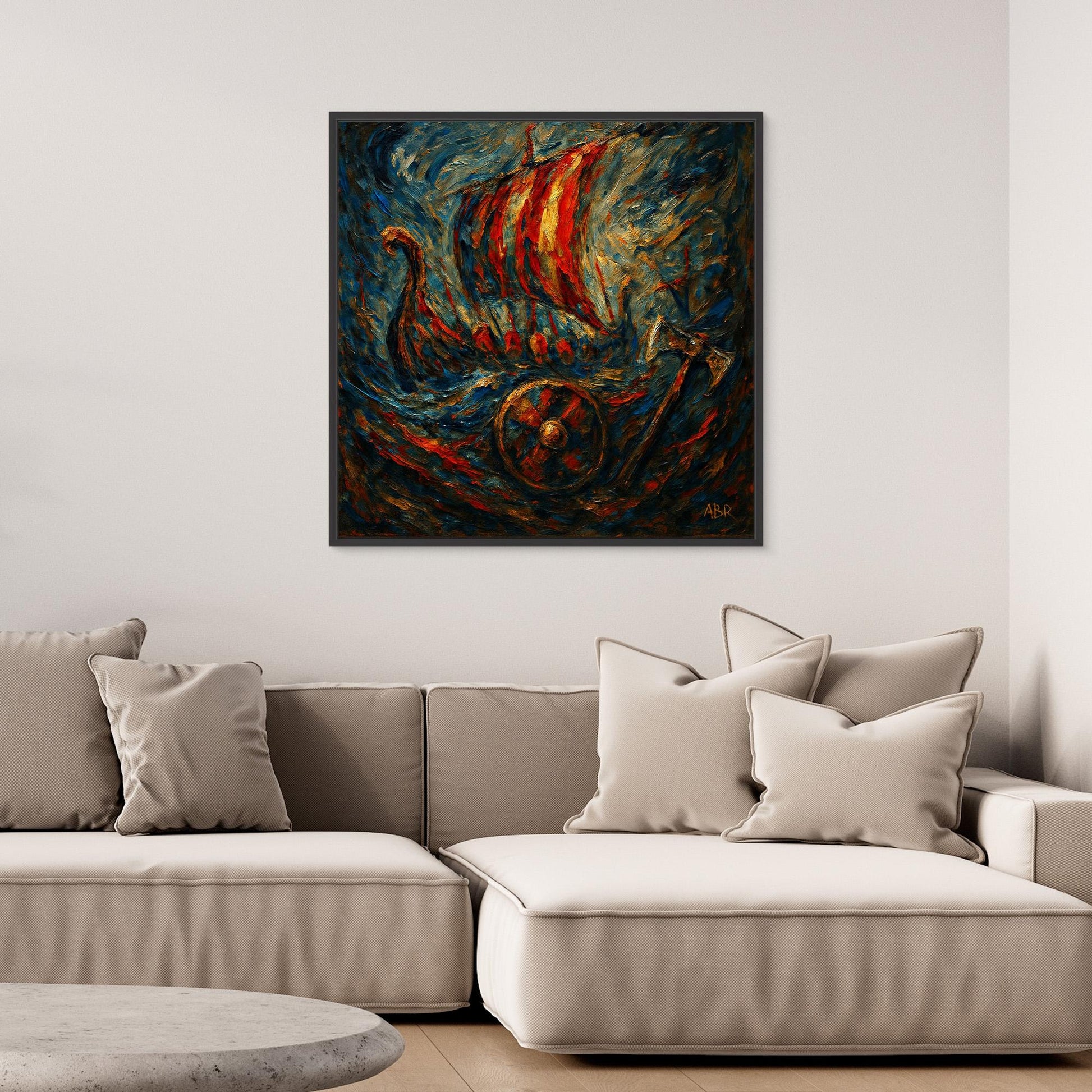 Viking Longship Canvas Wall Art