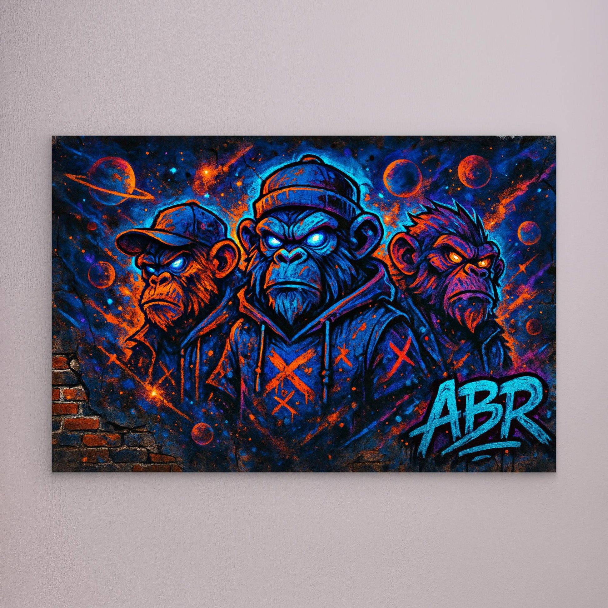 Space Ape Trio – Graffiti Canvas Wall Art