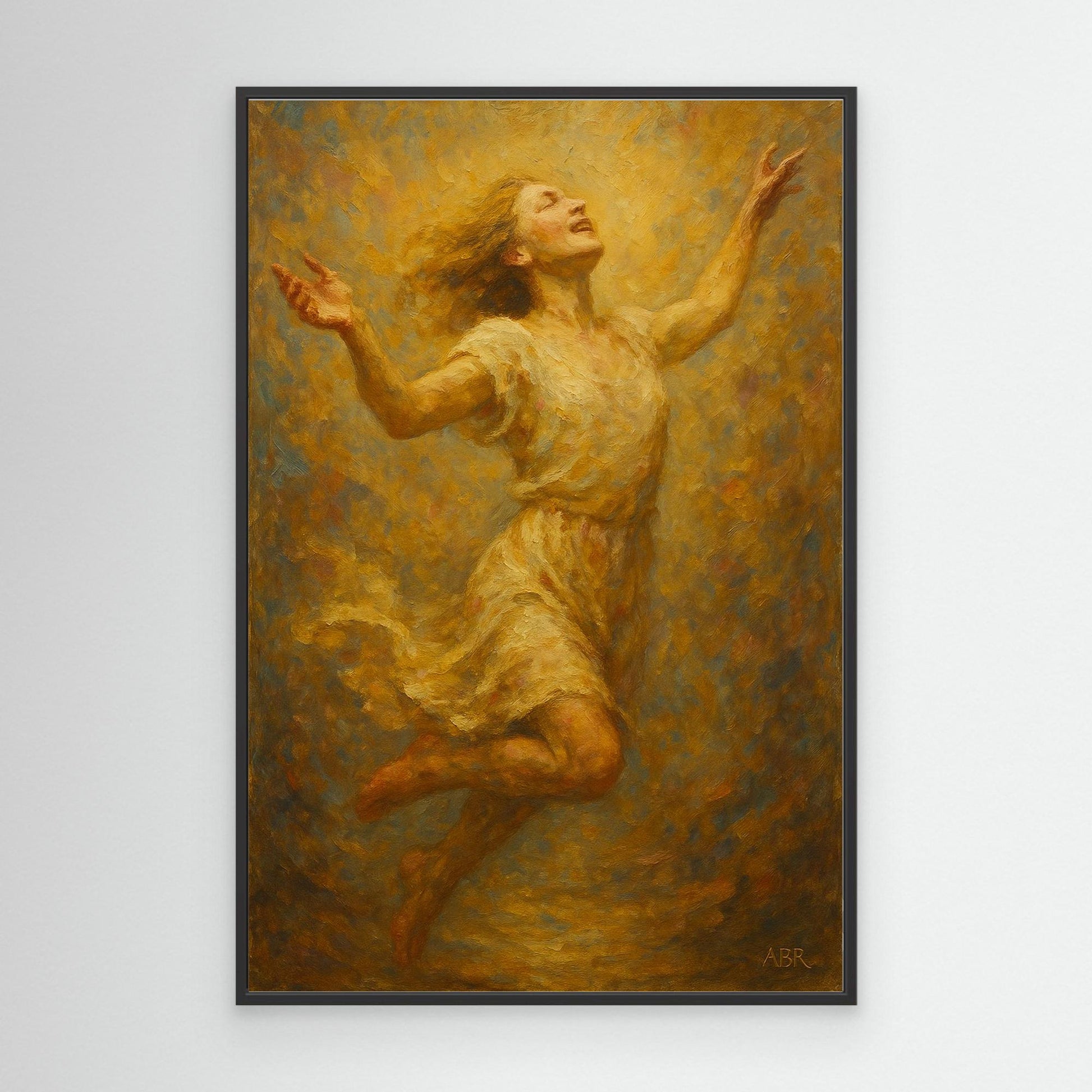 Joyful Woman Figurative Canvas Wall Art