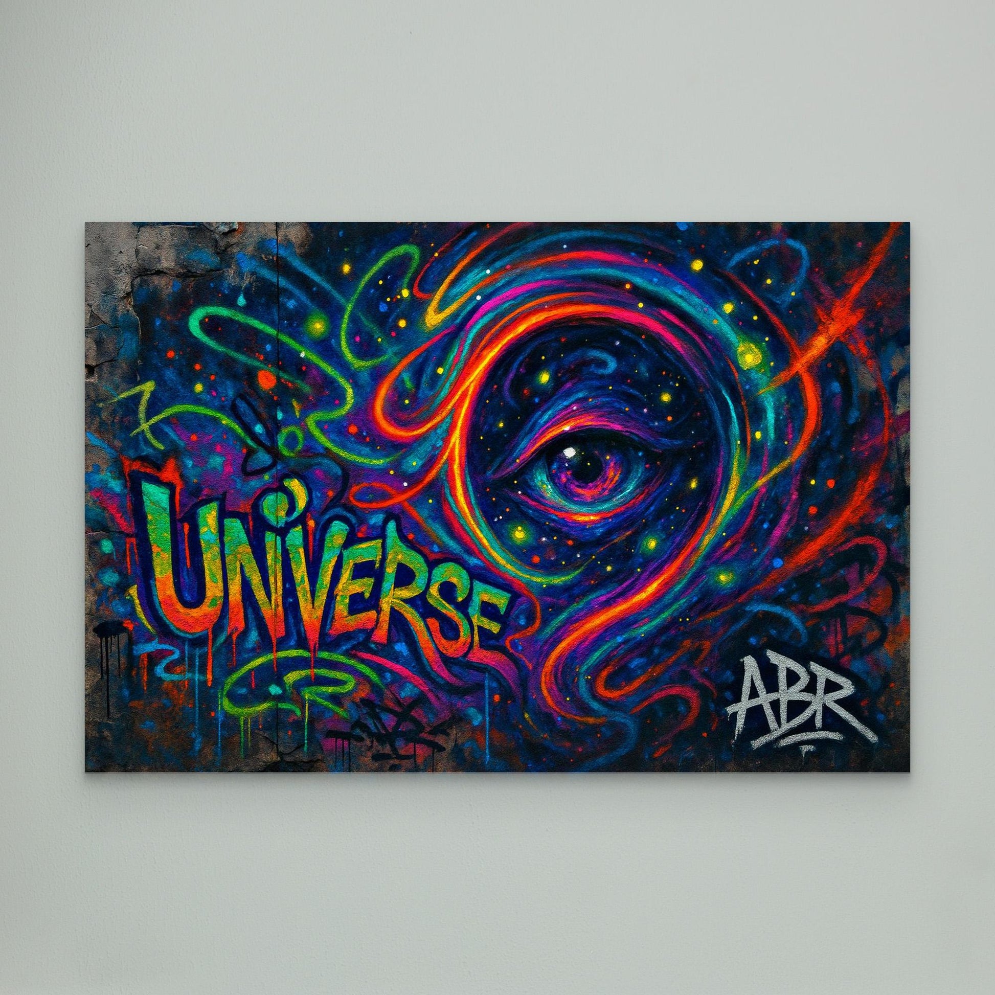 Cosmic Eye Graffiti Canvas Wall Art