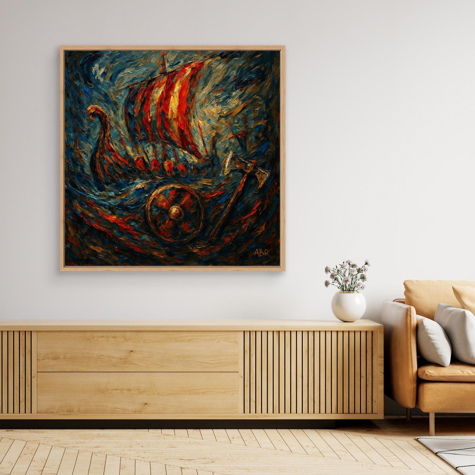 Viking Longship Canvas Wall Art