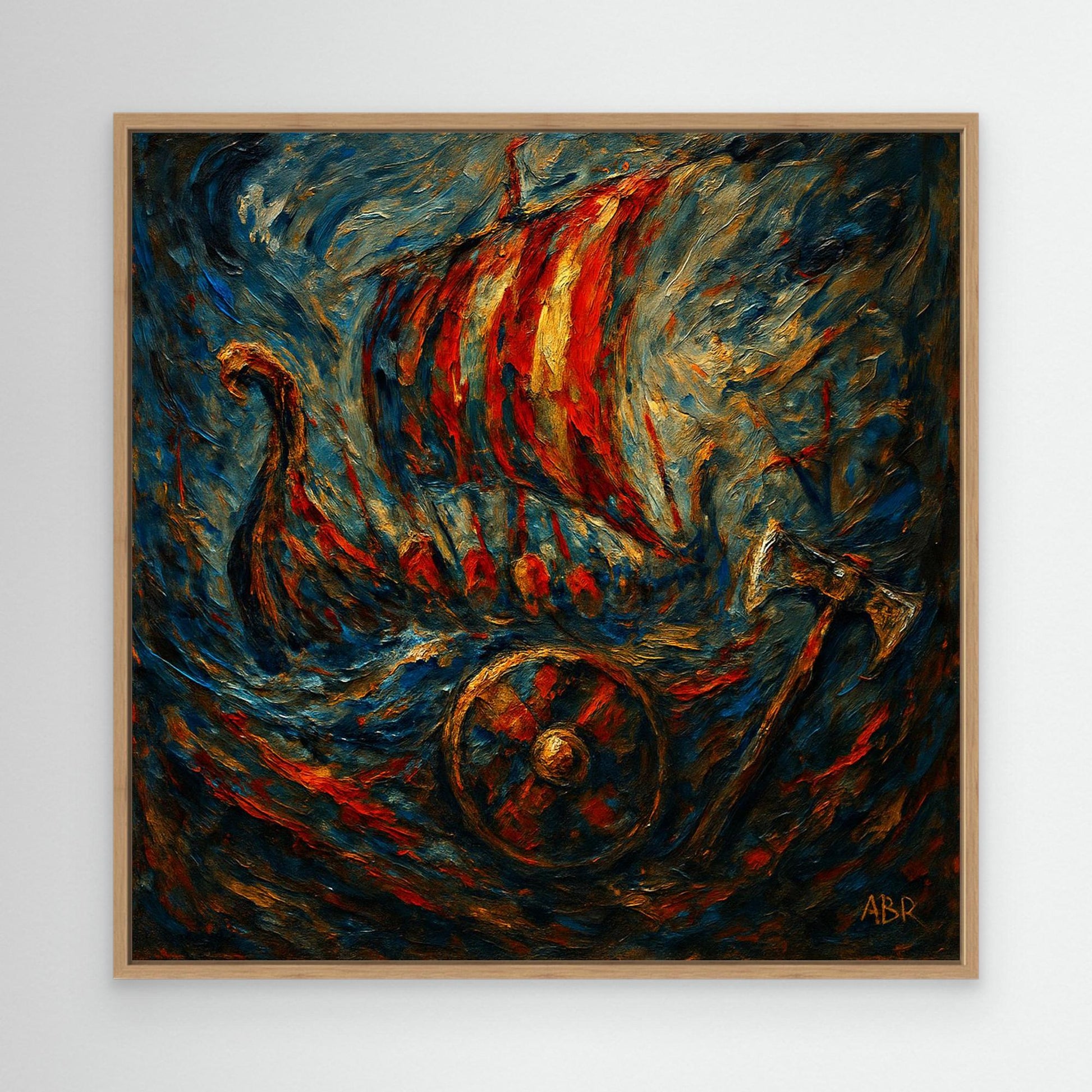Viking Longship Canvas Wall Art