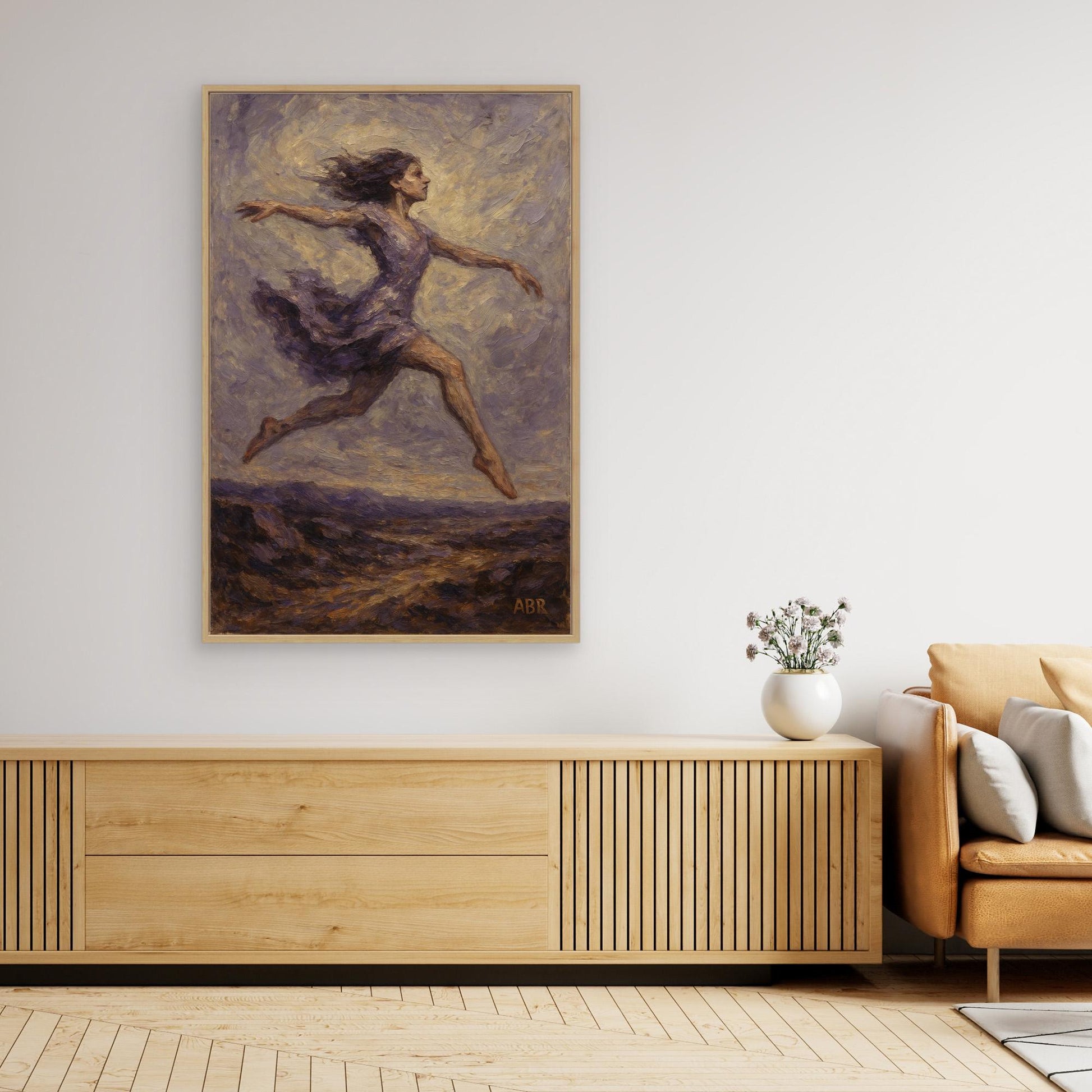 Graceful Woman in Motion Wall Print
