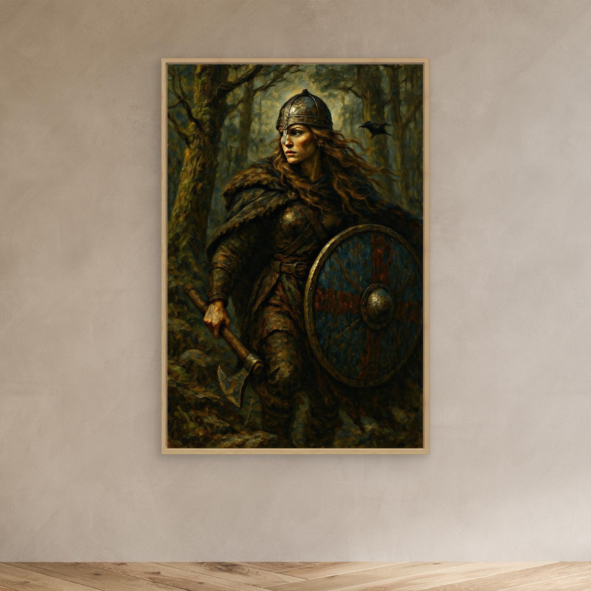 Viking Shieldmaiden Canvas Wall Art