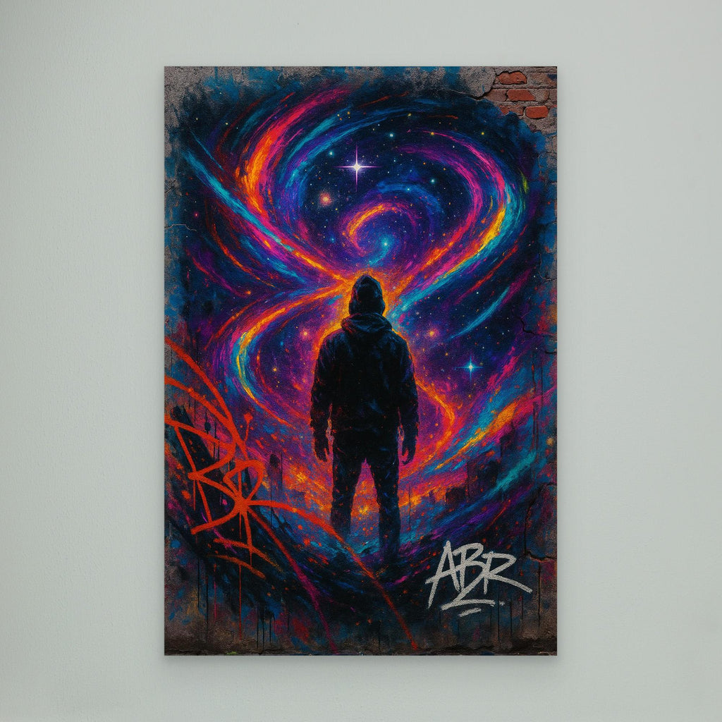 Galaxy Silhouette Canvas Wall Art – Urban Psychedelic Style