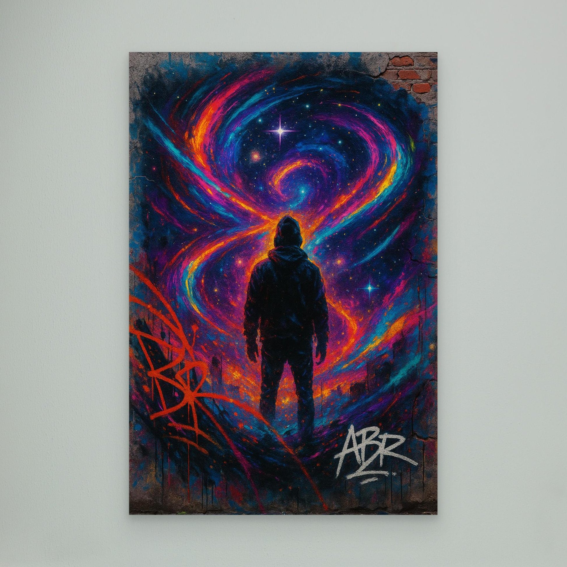 Galaxy Silhouette Canvas Wall Art – Urban Psychedelic Style