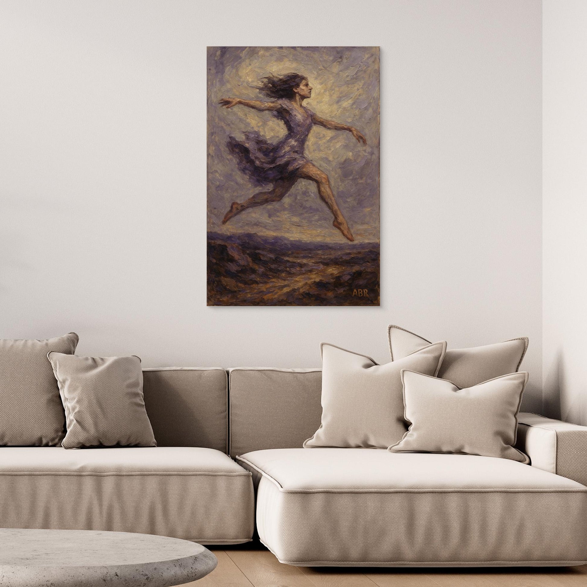 Graceful Woman in Motion Wall Print