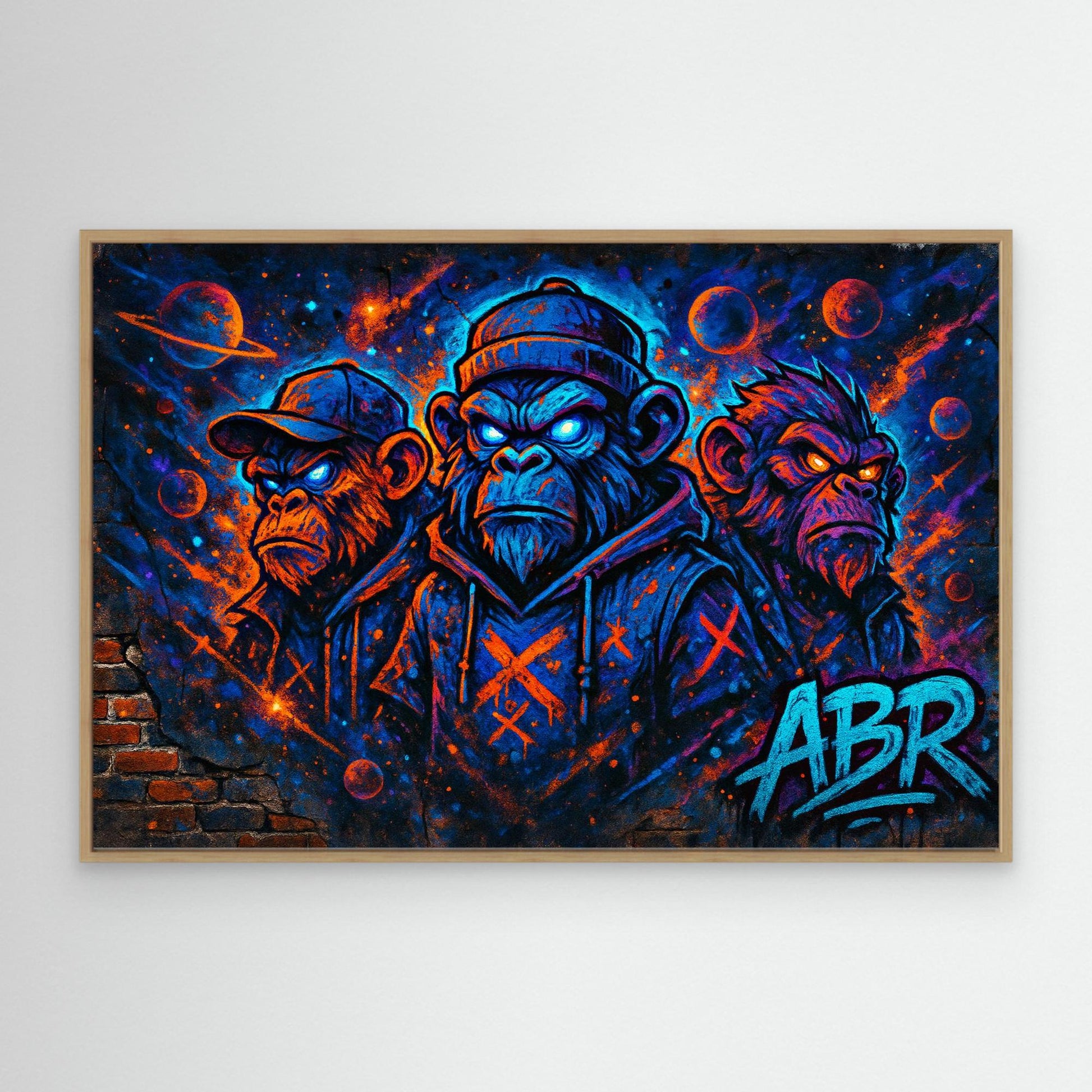 Space Ape Trio – Graffiti Canvas Wall Art