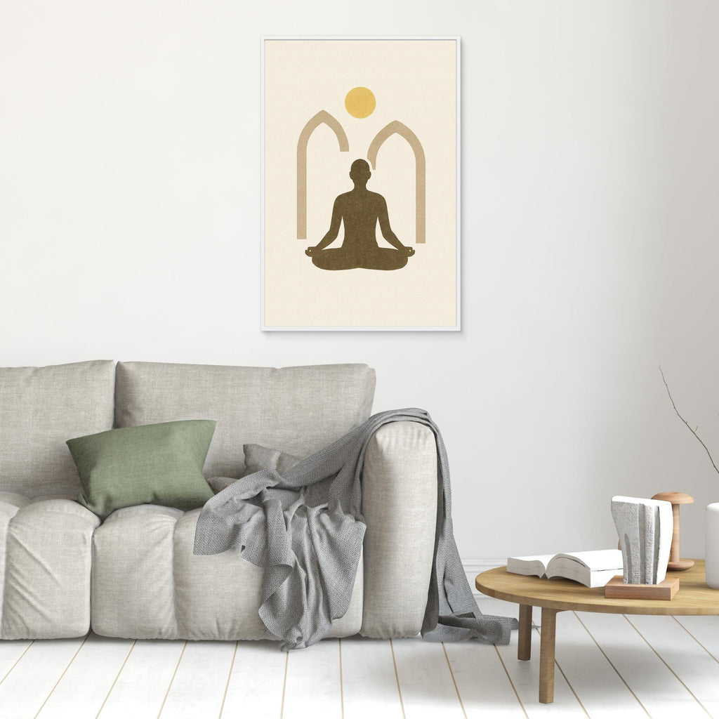 Sacred Stillness – Minimalist Meditation & Arch Canvas Art