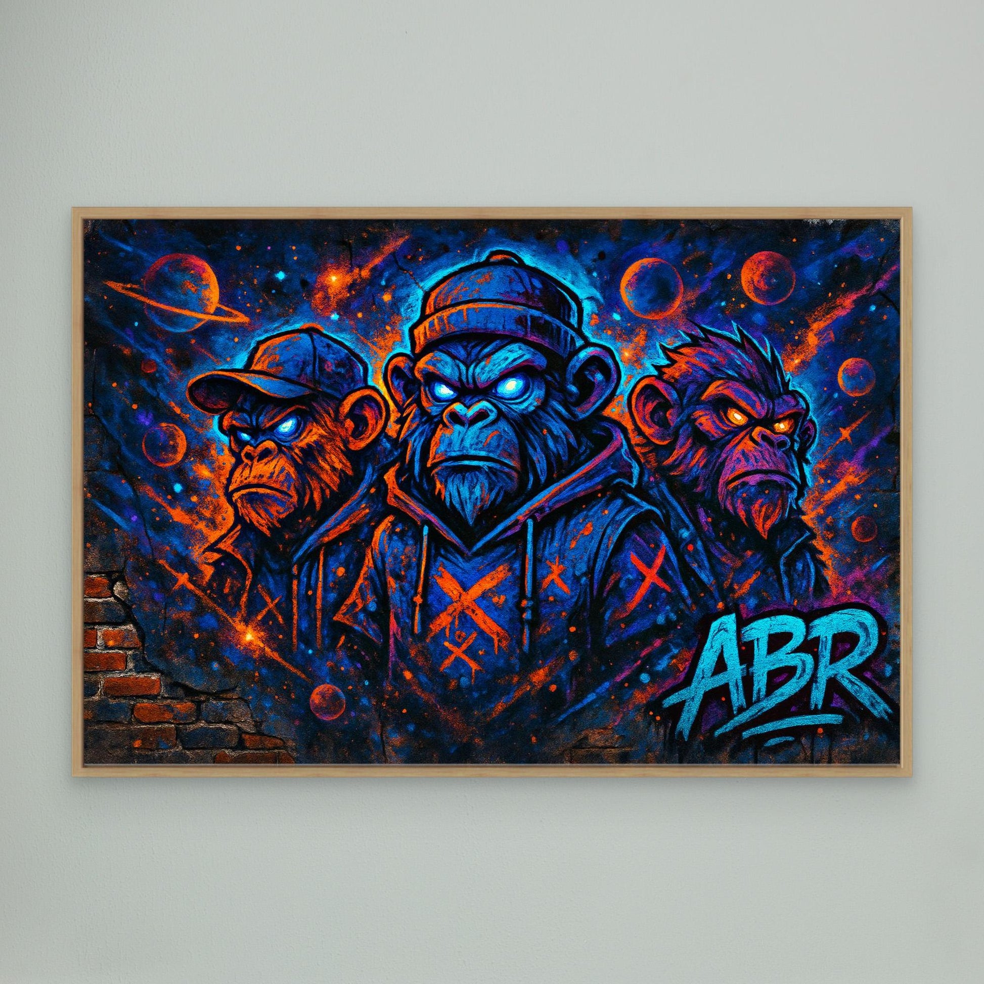 Space Ape Trio – Graffiti Canvas Wall Art