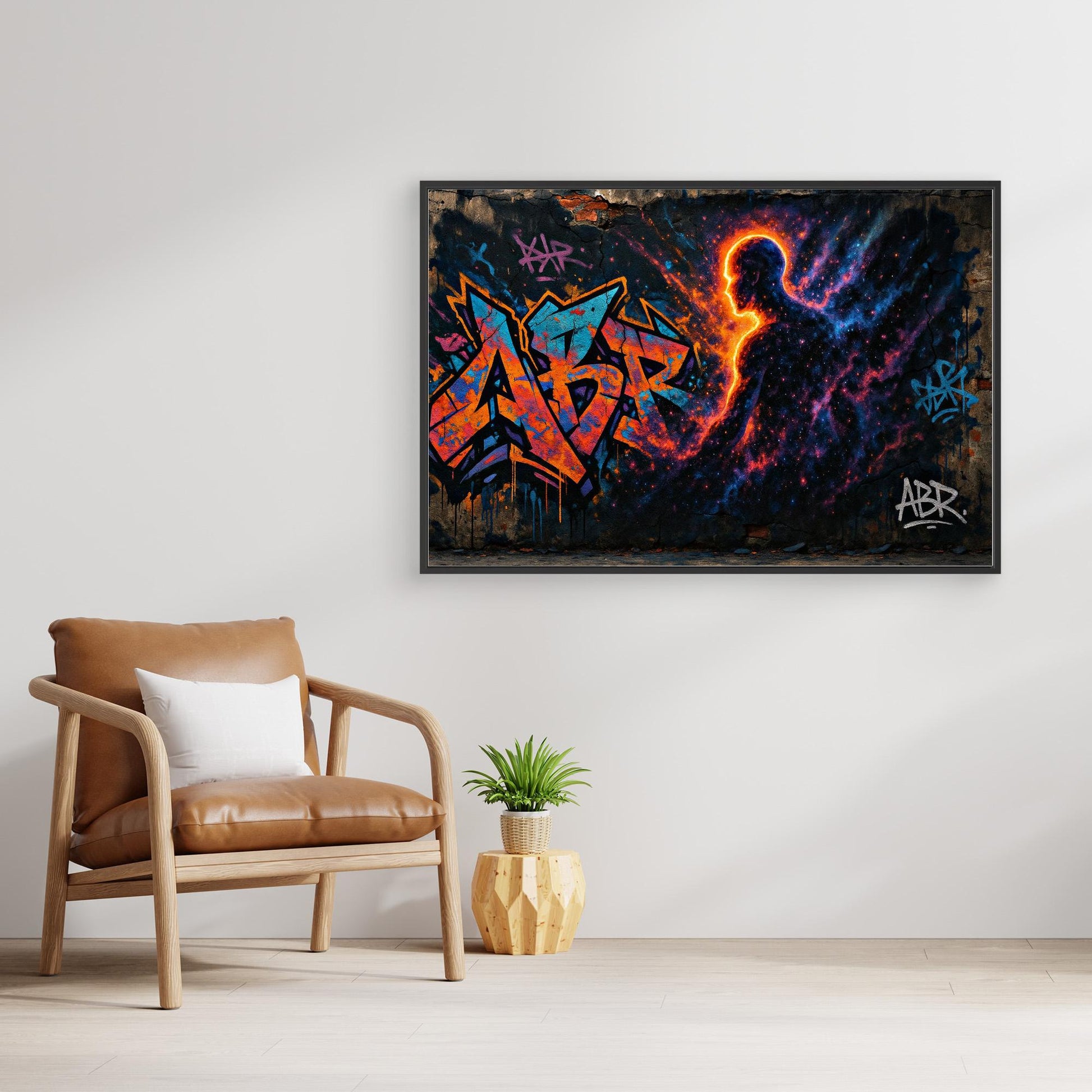Galactic Silhouette Canvas Wall Art 