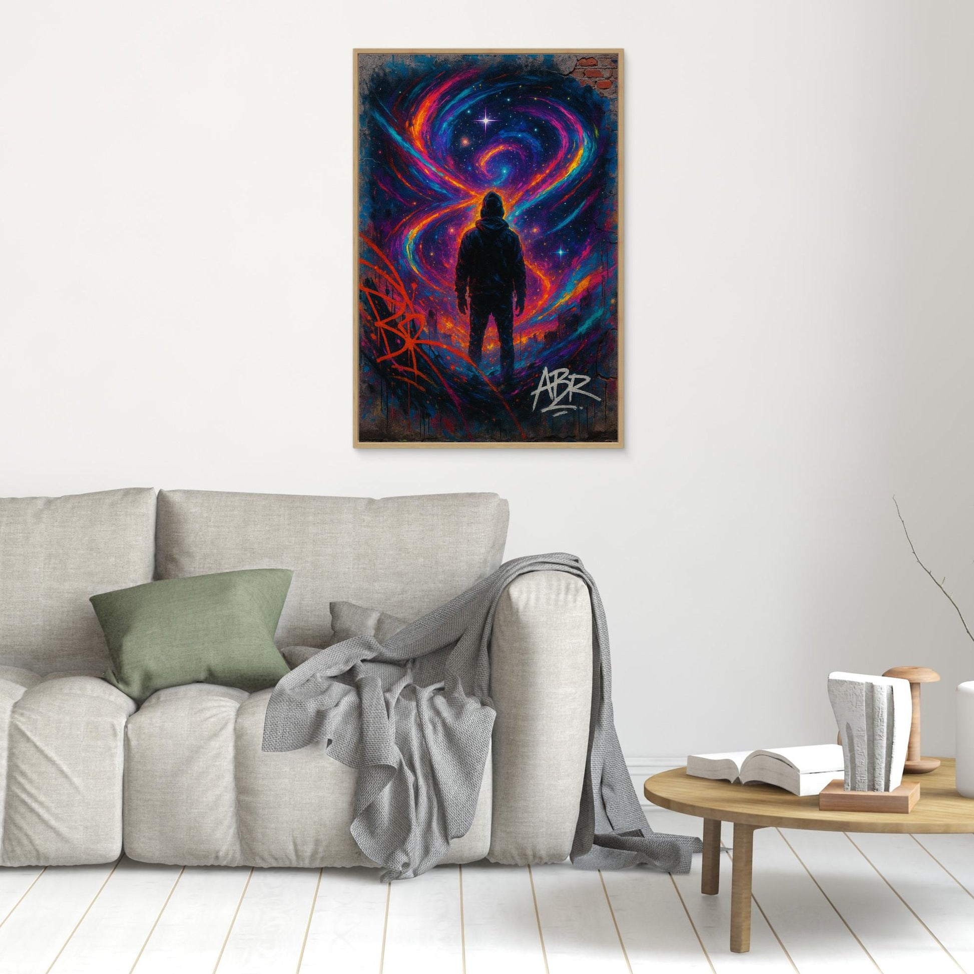 Galaxy Silhouette Canvas Wall Art – Urban Psychedelic Style