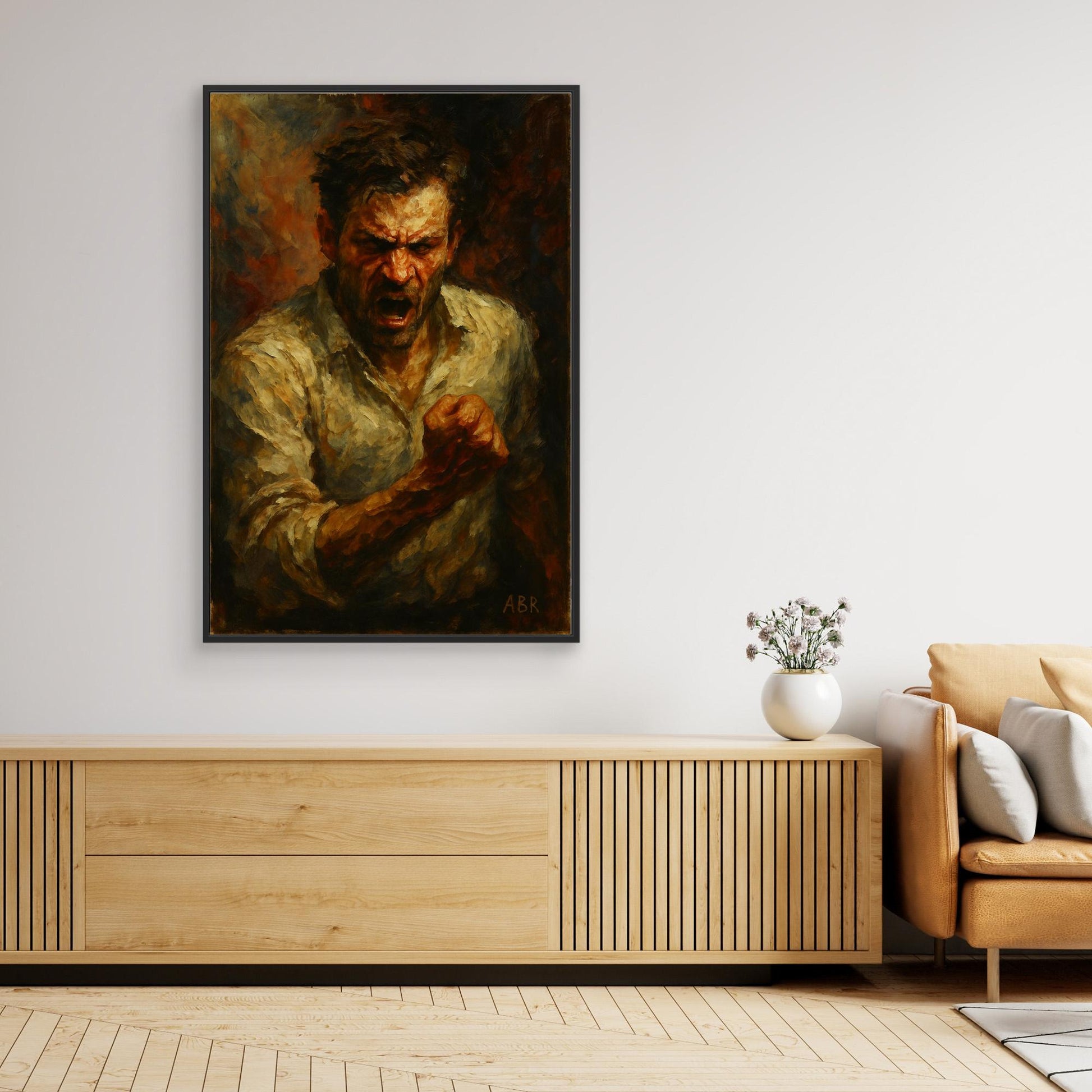 Powerful Male Portrait Canvas Wall Art Print