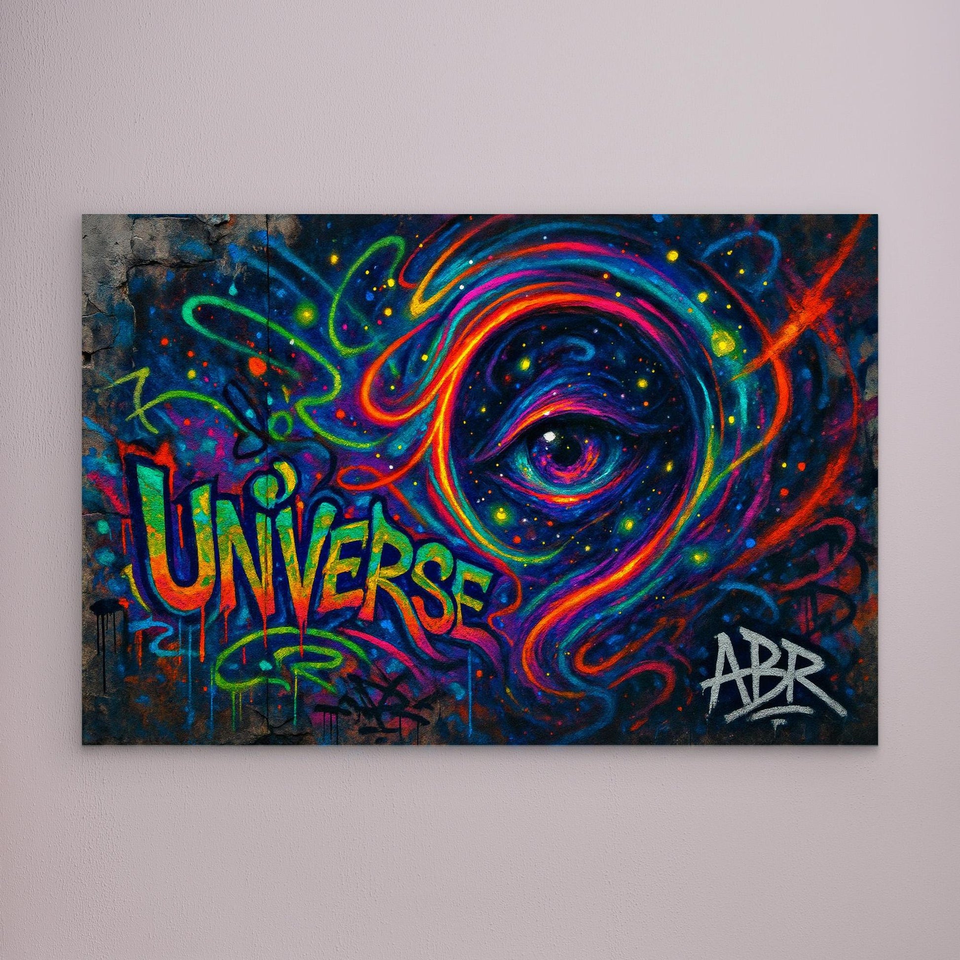 Cosmic Eye Graffiti Canvas Wall Art