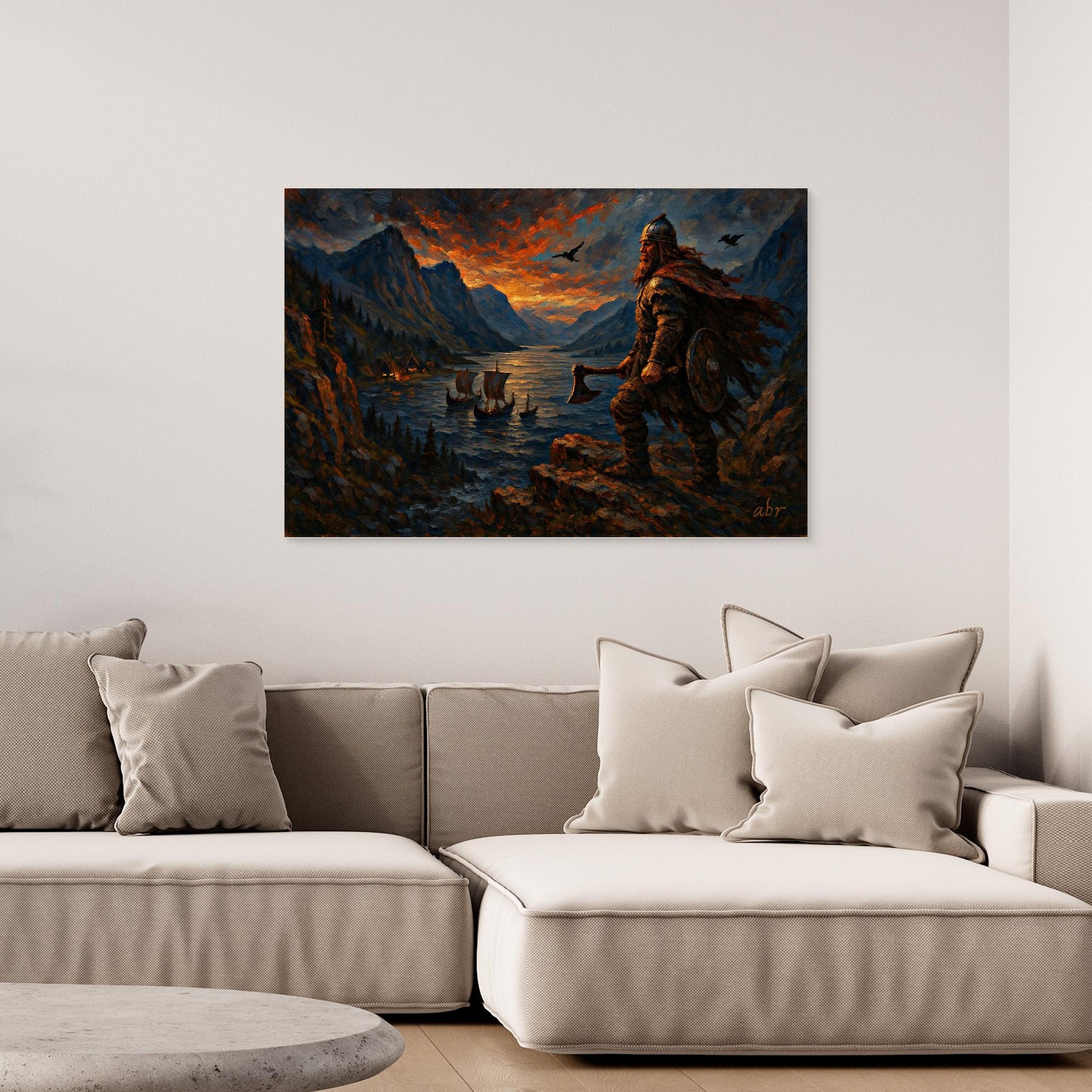 Viking Warrior Canvas Wall Art