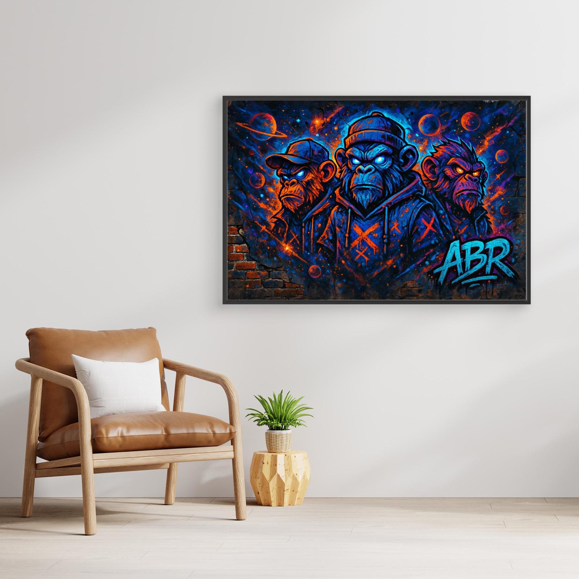 Space Ape Trio – Graffiti Canvas Wall Art