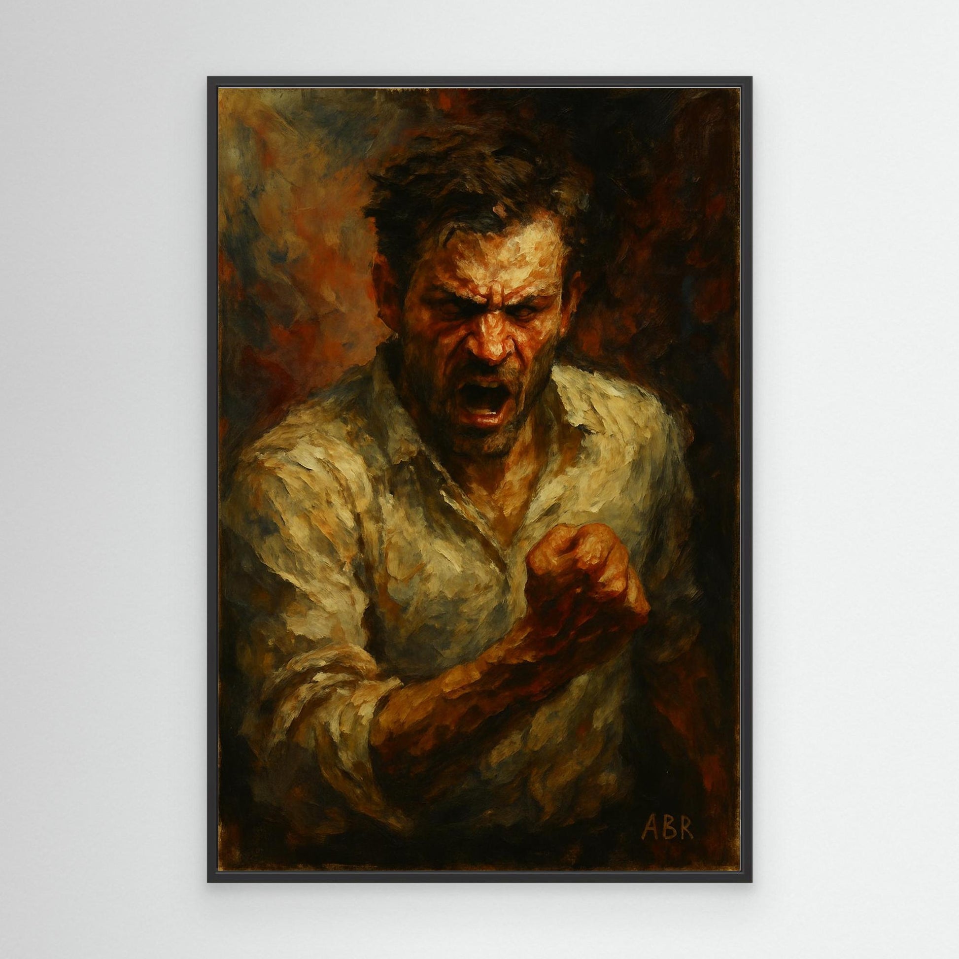 Powerful Male Portrait Canvas Wall Art Print