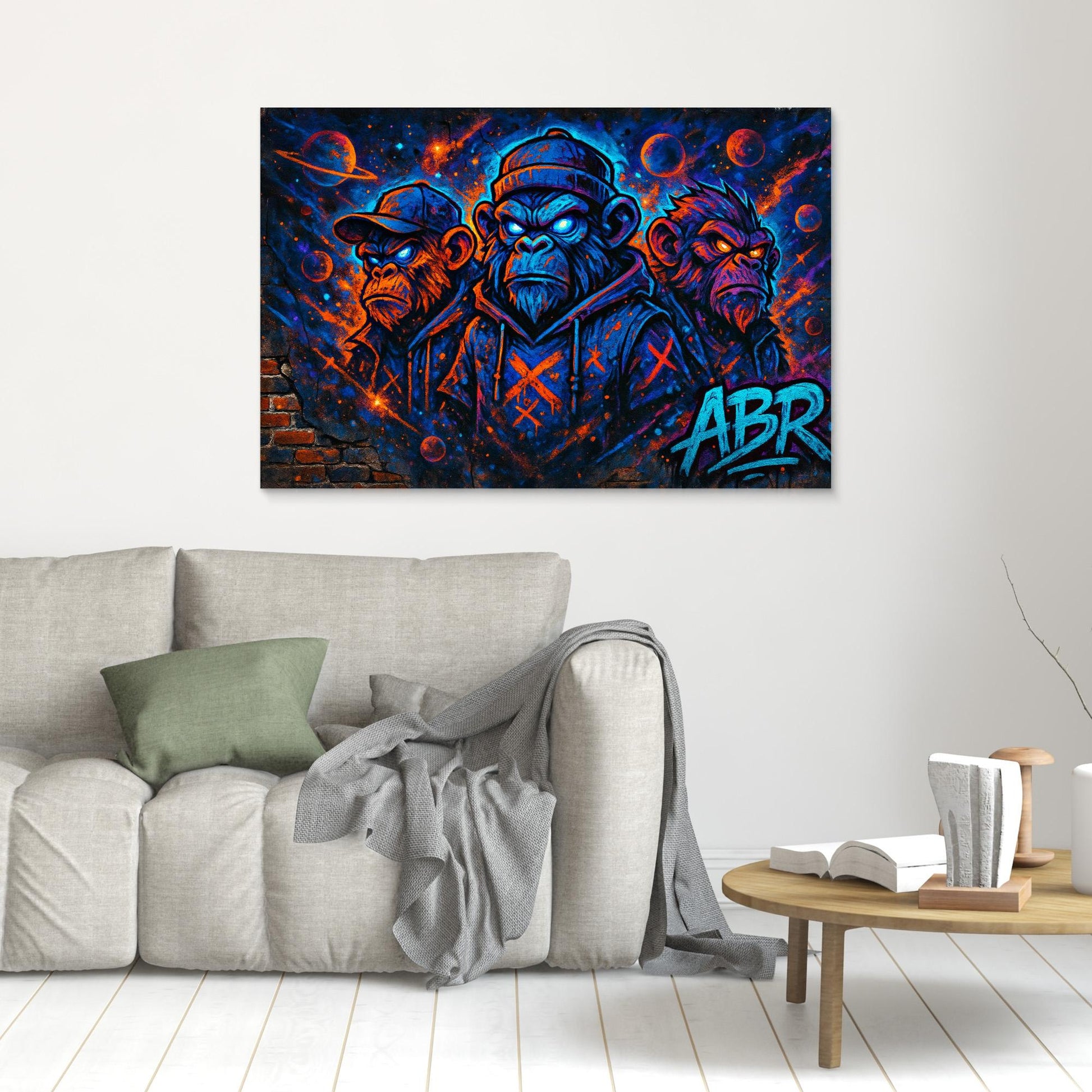 Space Ape Trio – Graffiti Canvas Wall Art