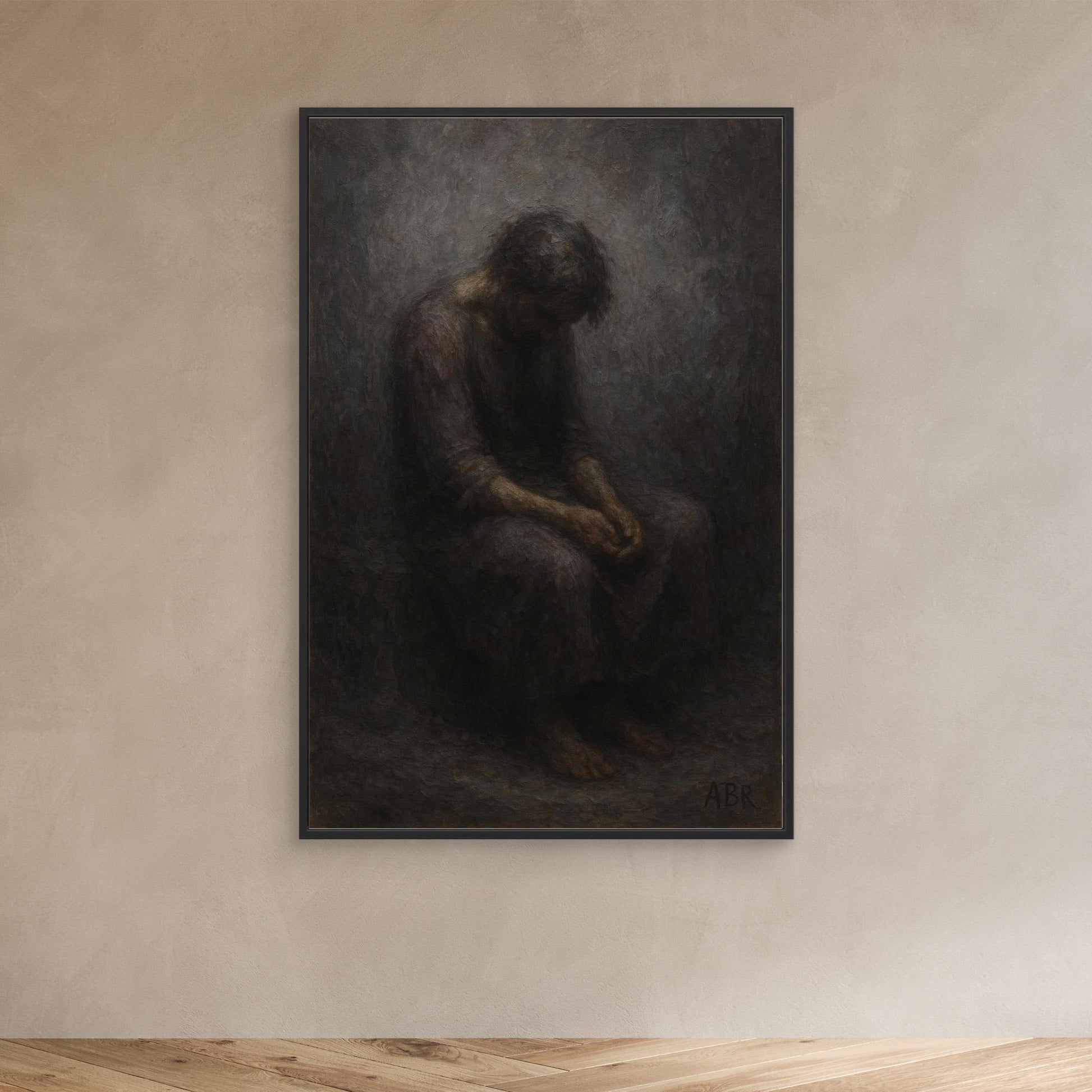 Melancholy Figurative Canvas Wall Art