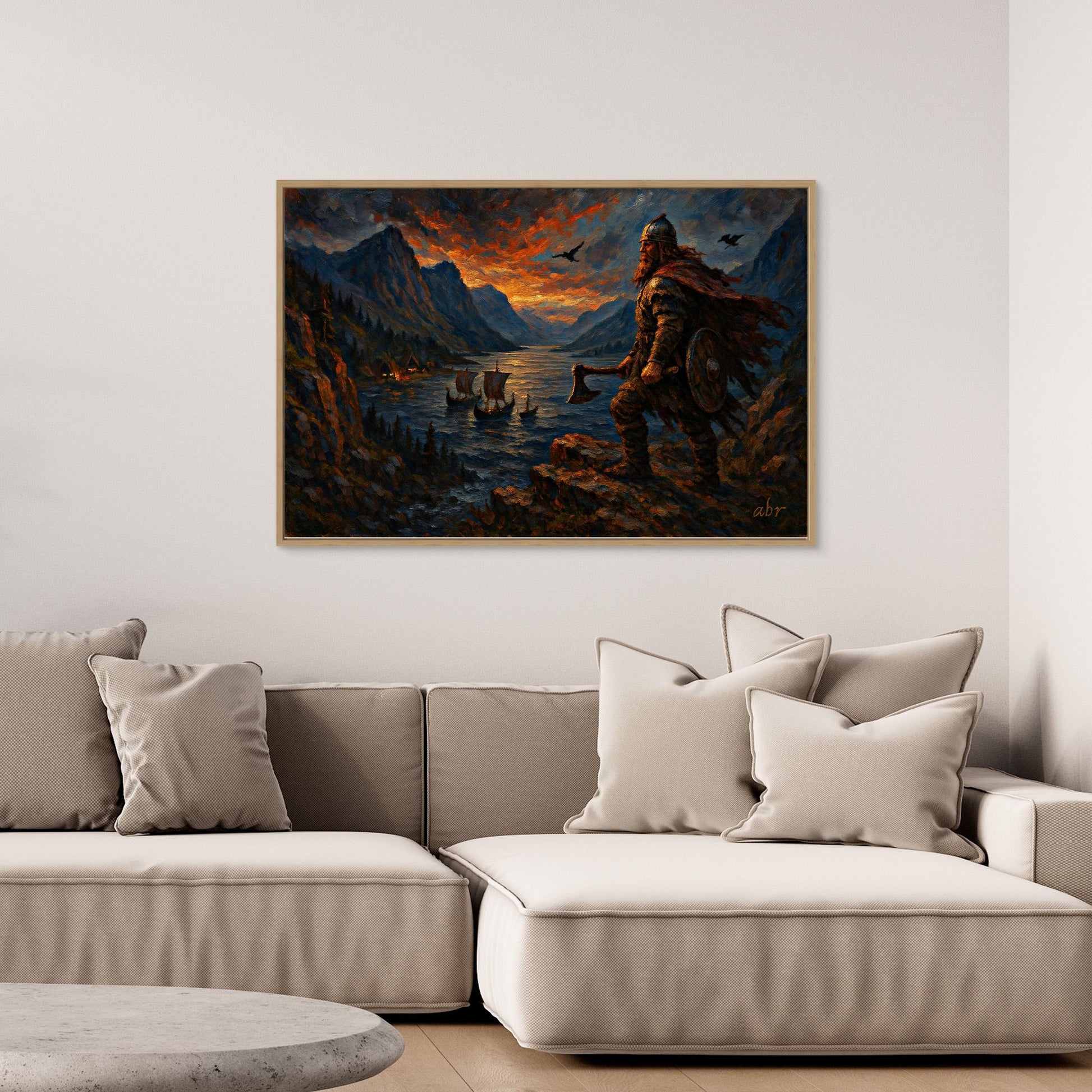 Viking Warrior Canvas Wall Art