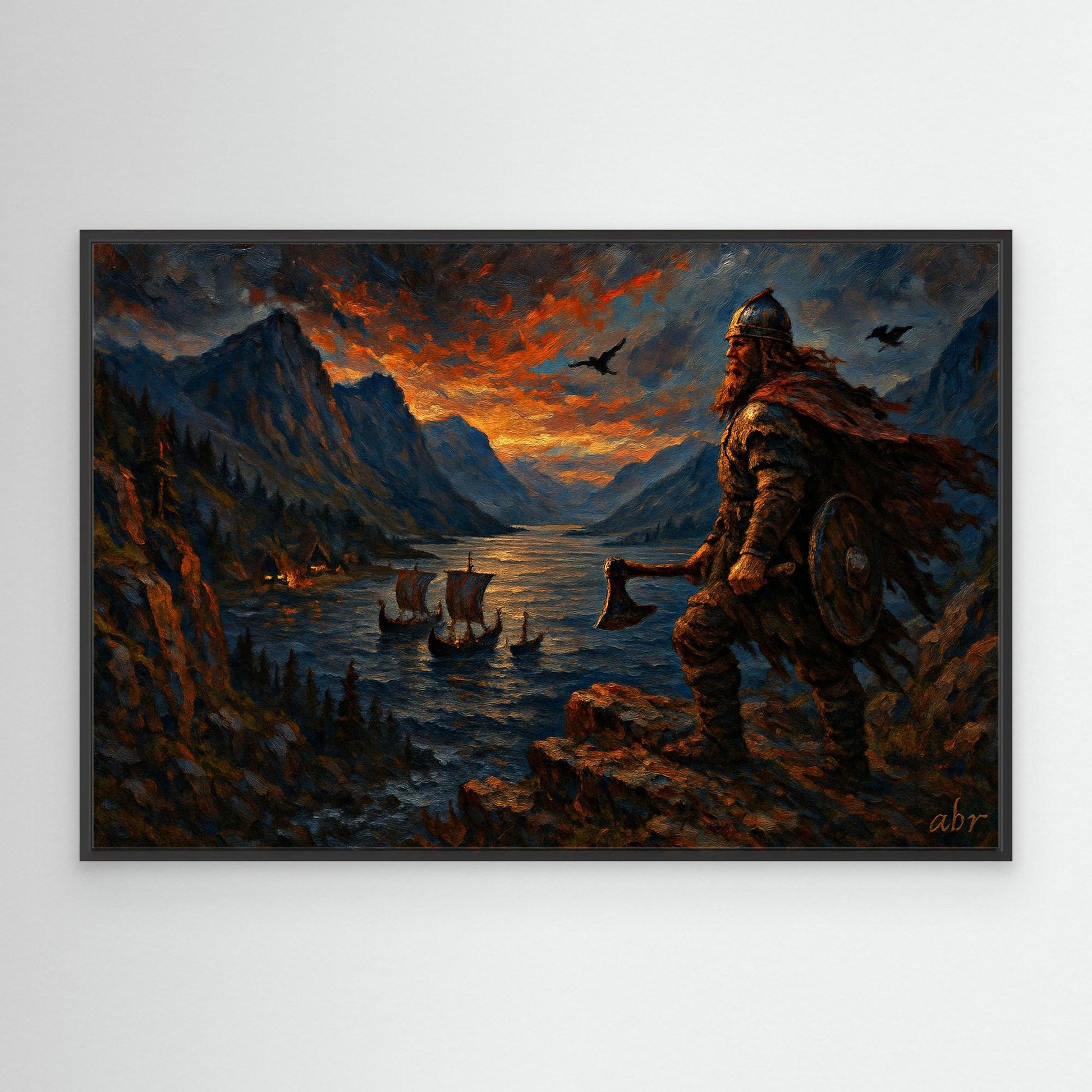 Viking Warrior Canvas Wall Art