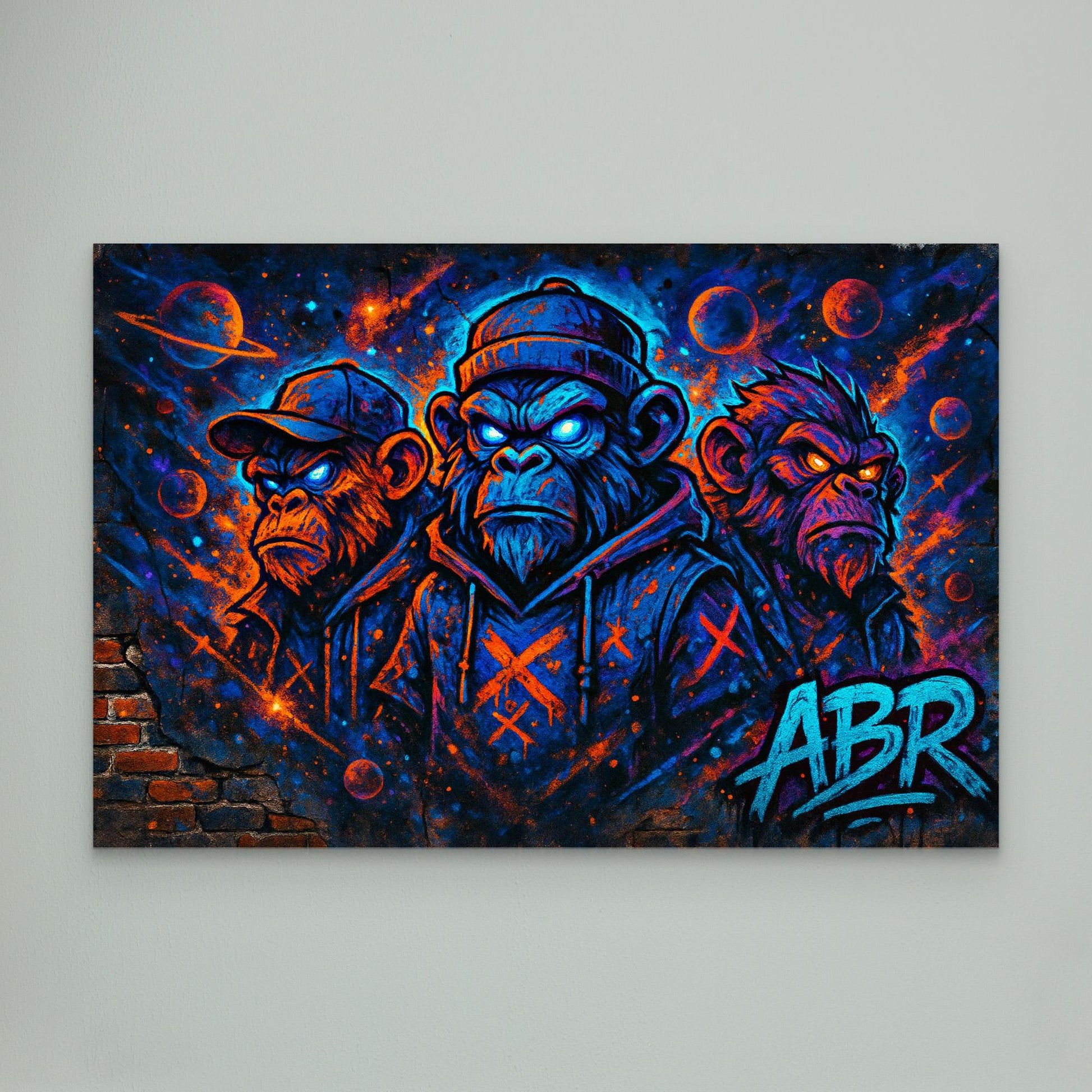 Space Ape Trio – Graffiti Canvas Wall Art