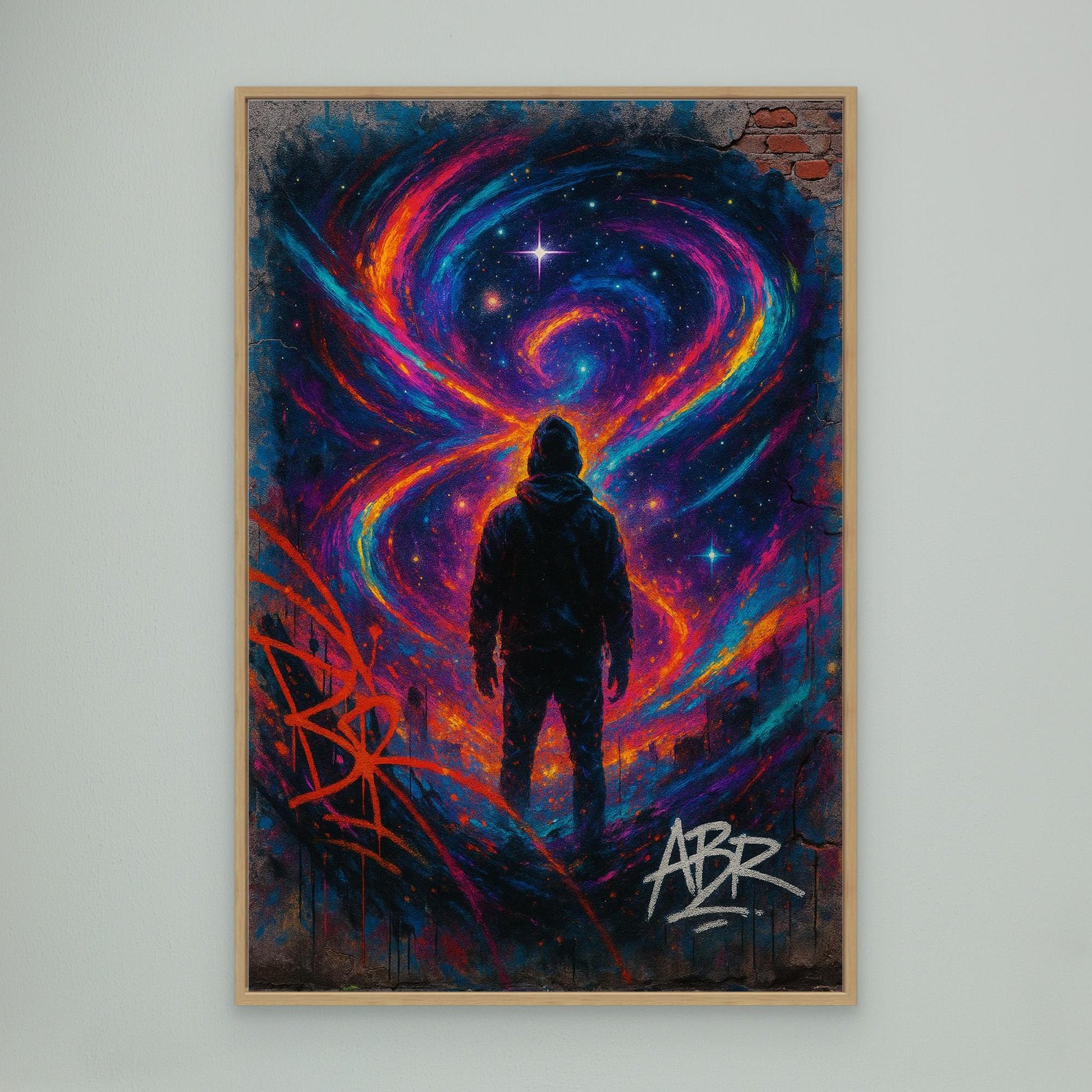 Galaxy Silhouette Canvas Wall Art – Urban Psychedelic Style