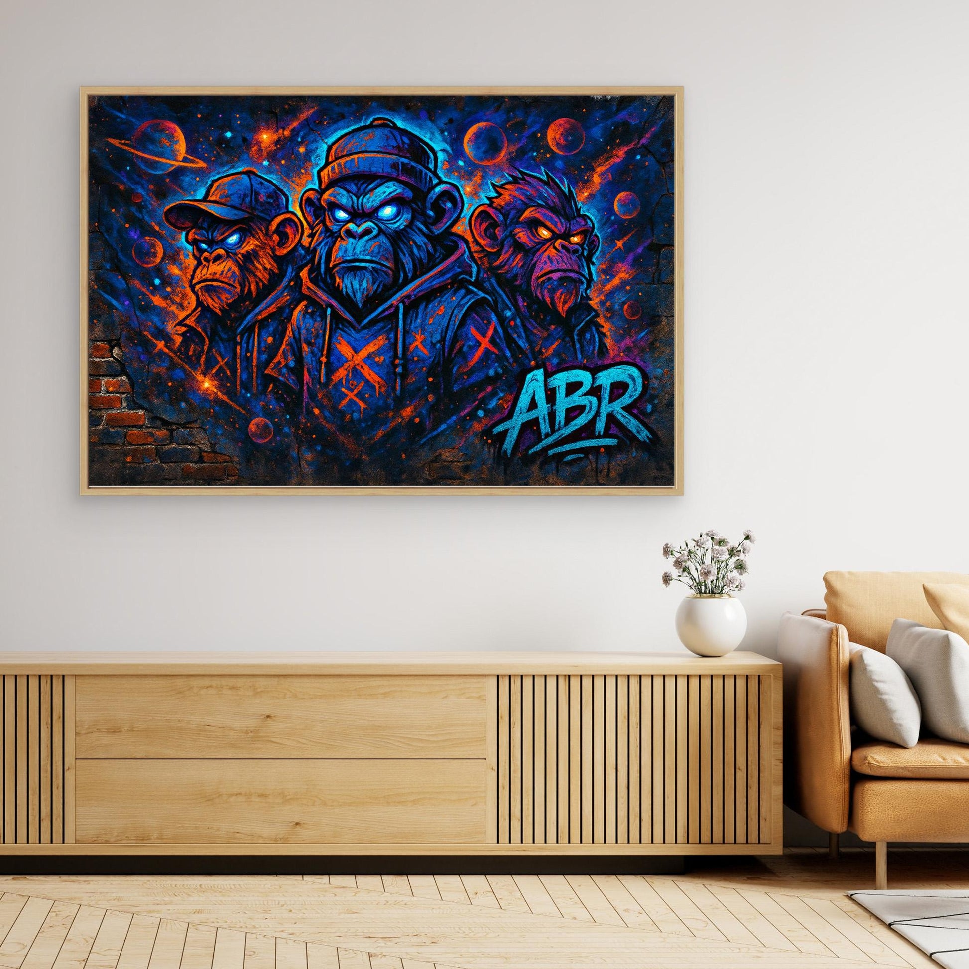 Space Ape Trio – Graffiti Canvas Wall Art